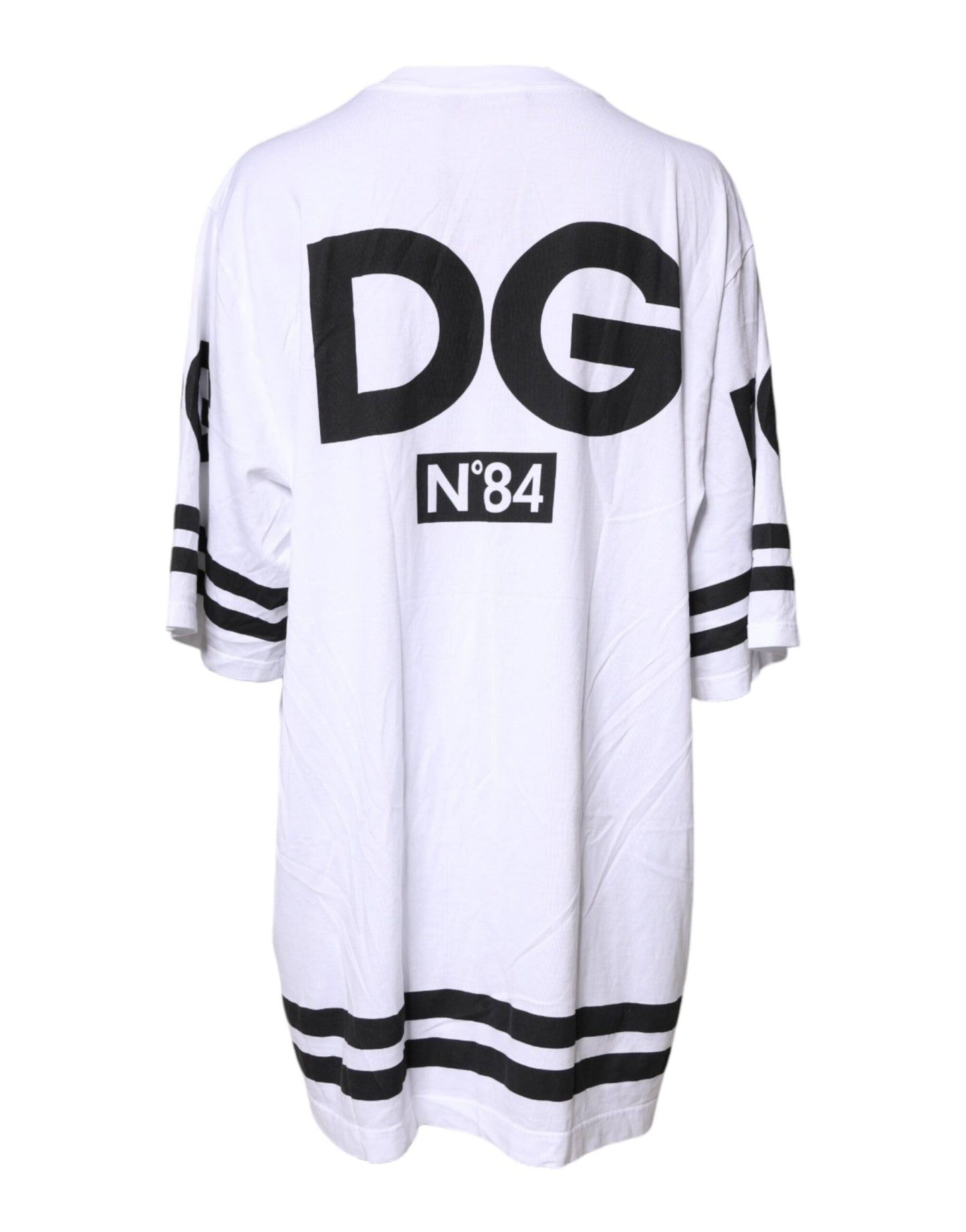 Dolce & Gabbana White Black Fashion Devotion Oversized Top - Sandy Store ByNet