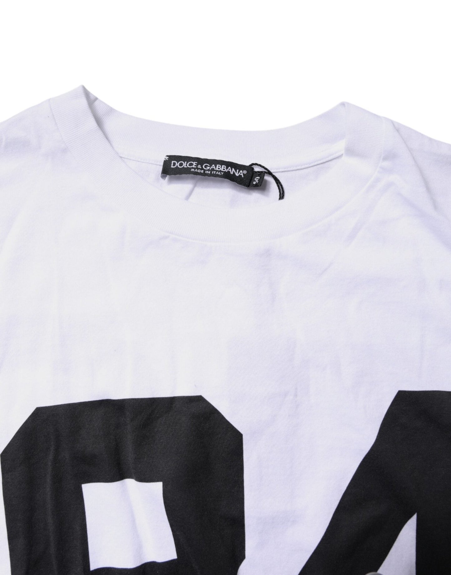 Dolce & Gabbana White Black Fashion Devotion Oversized Top - Sandy Store ByNet
