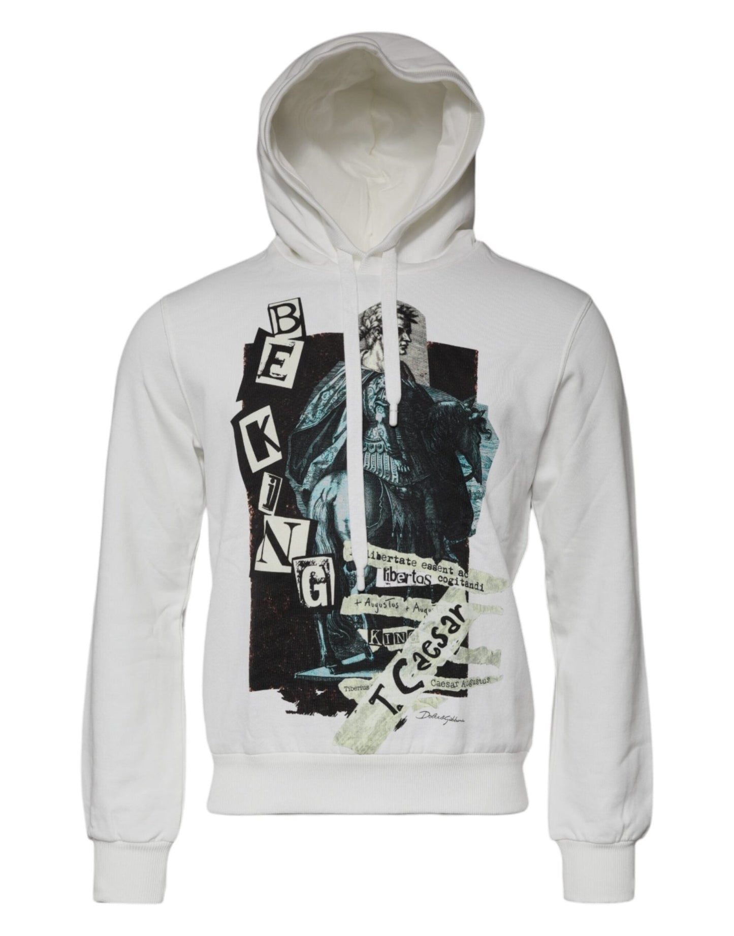 Dolce & Gabbana White Caesar Cotton Hooded Pullover Sweater – IT44 | XS par Dolce & Gabbana | Disponible sur Sandy Store ByNet
