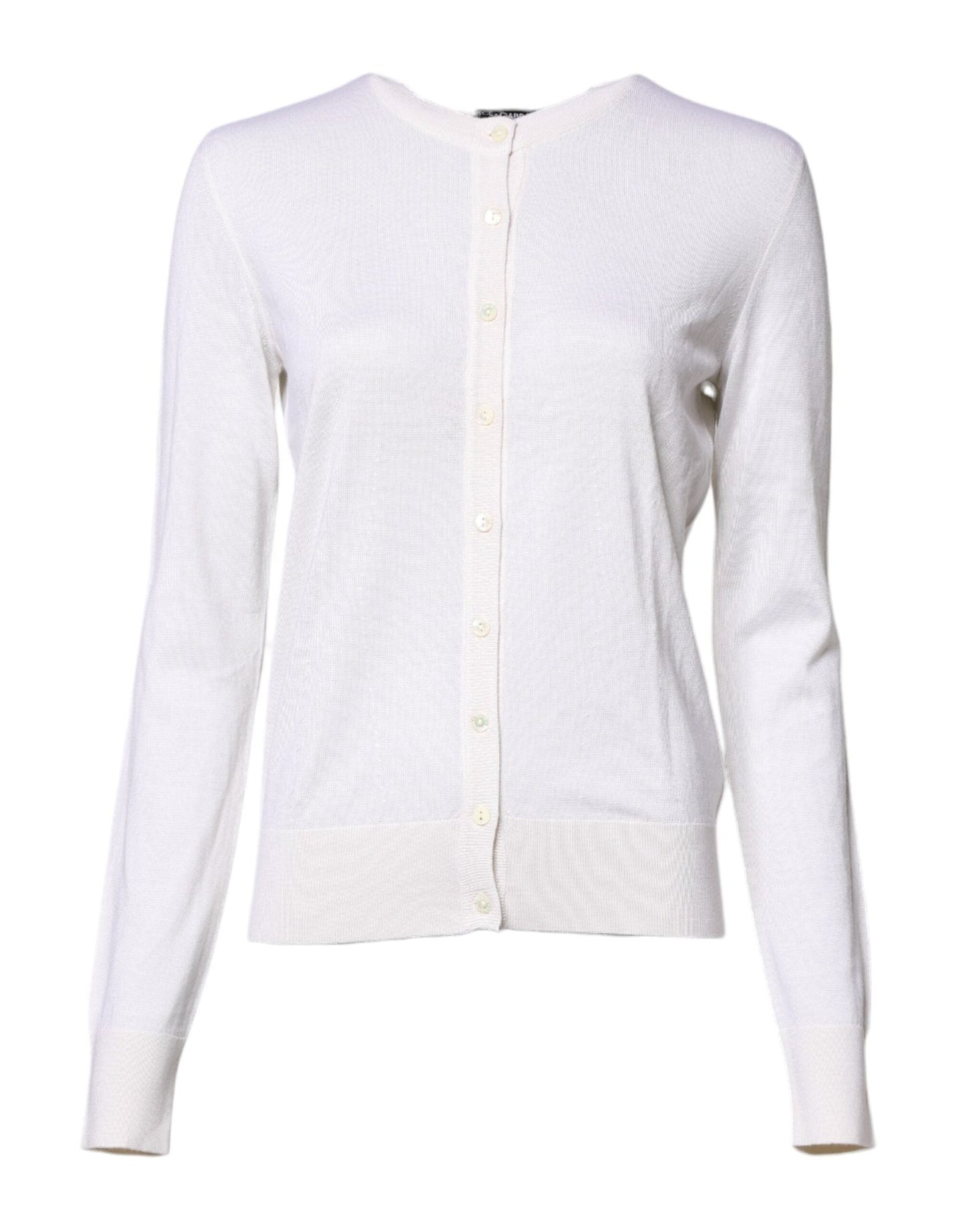 Dolce & Gabbana White Cashmere Crew Neck Top Cardigan Sweater – IT42|M par Dolce & Gabbana | Disponible sur Sandy Store ByNet