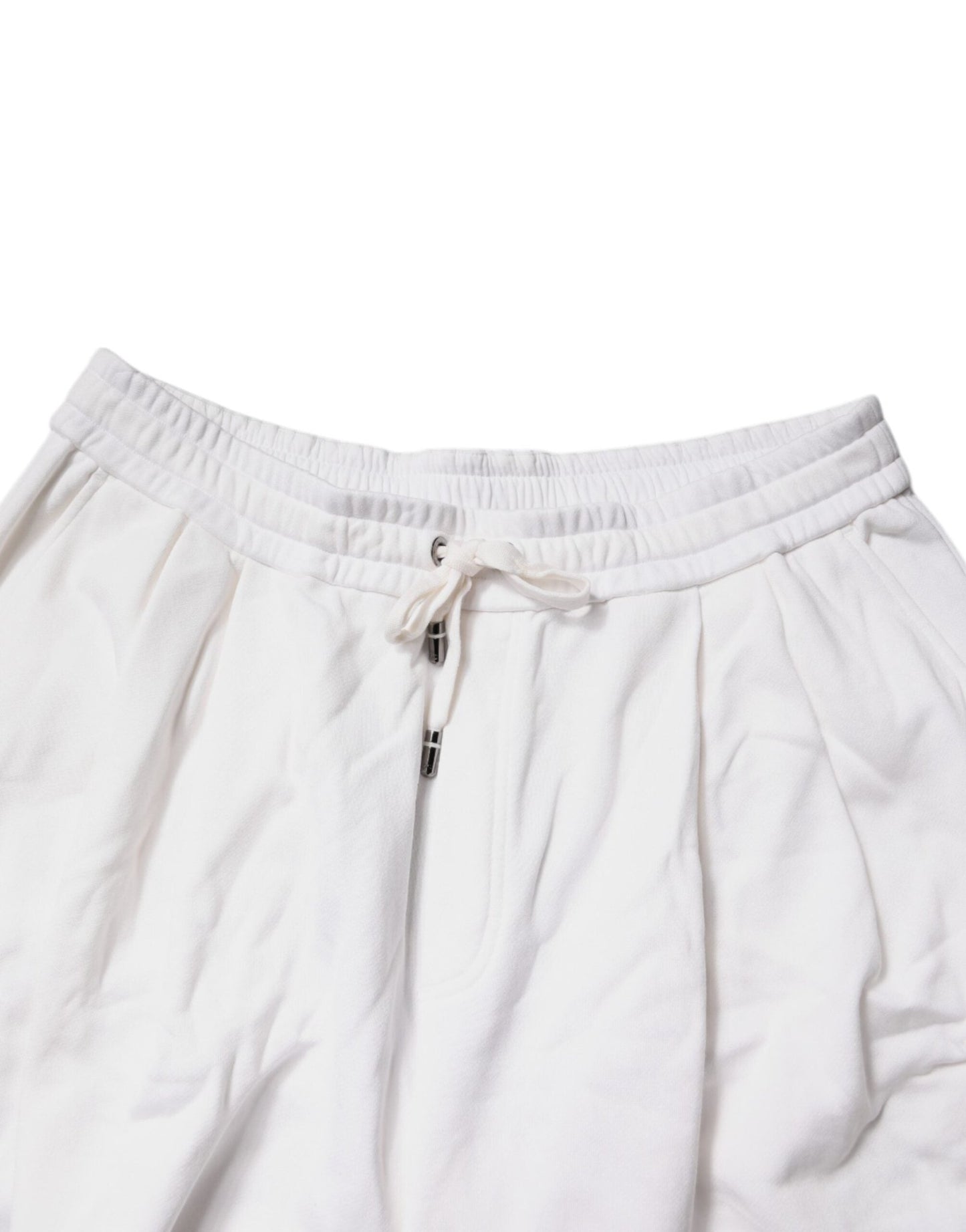 Dolce & Gabbana White Cotton Cargo Bermuda Sweatshorts Shorts - Sandy Store ByNet