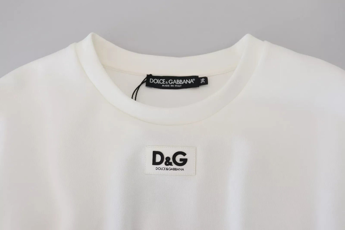 Dolce & Gabbana White Cotton Corset Stretch Top T-shirt – IT40|S par Dolce & Gabbana | Disponible sur Sandy Store ByNet