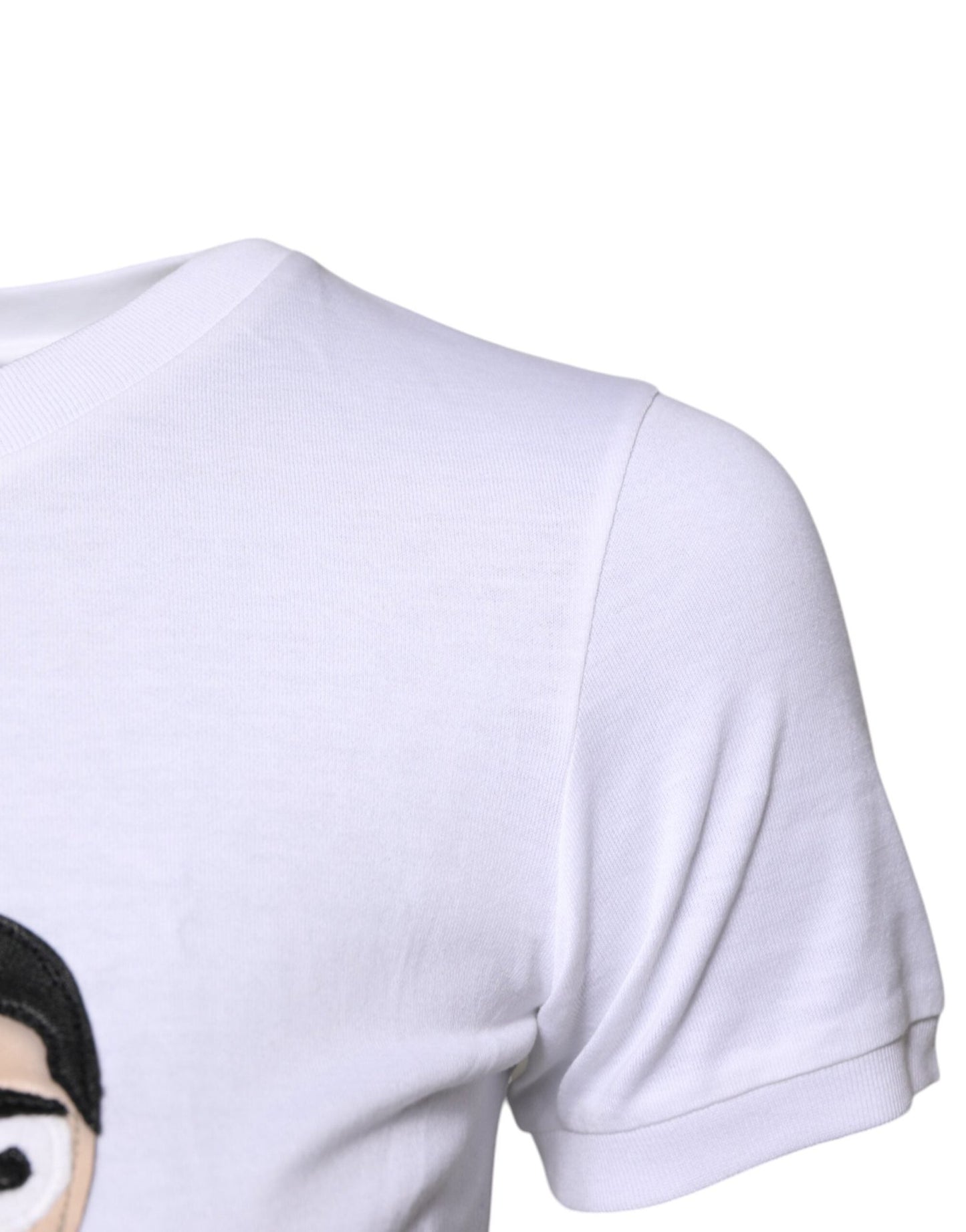 Dolce & Gabbana White Cotton #DGFAMILY Embroidery T-shirt - Sandy Store ByNet