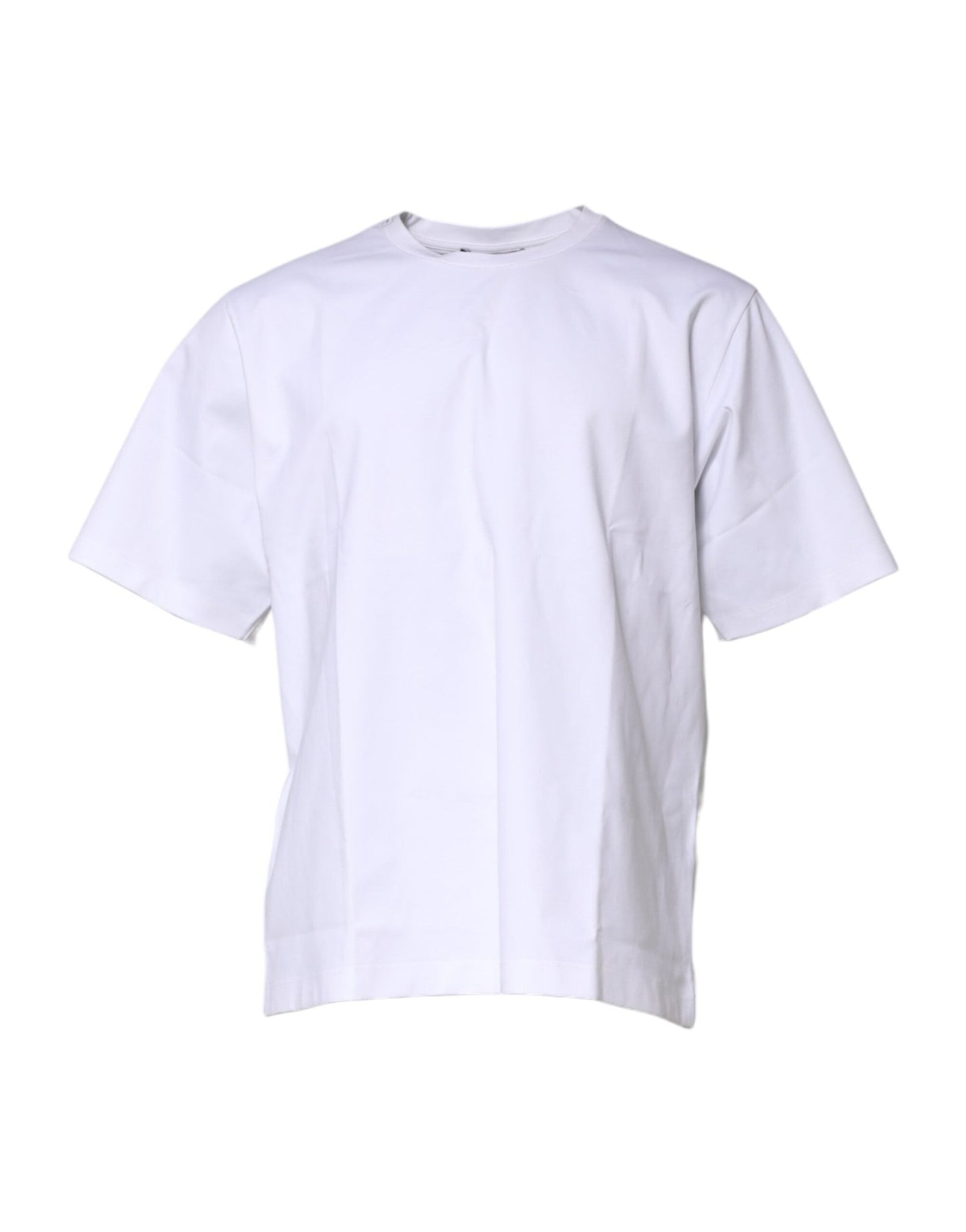 Dolce & Gabbana White Cotton Short Sleeves Crew Neck T-shirt – IT54 | XL par Dolce & Gabbana | Disponible sur Sandy Store ByNet