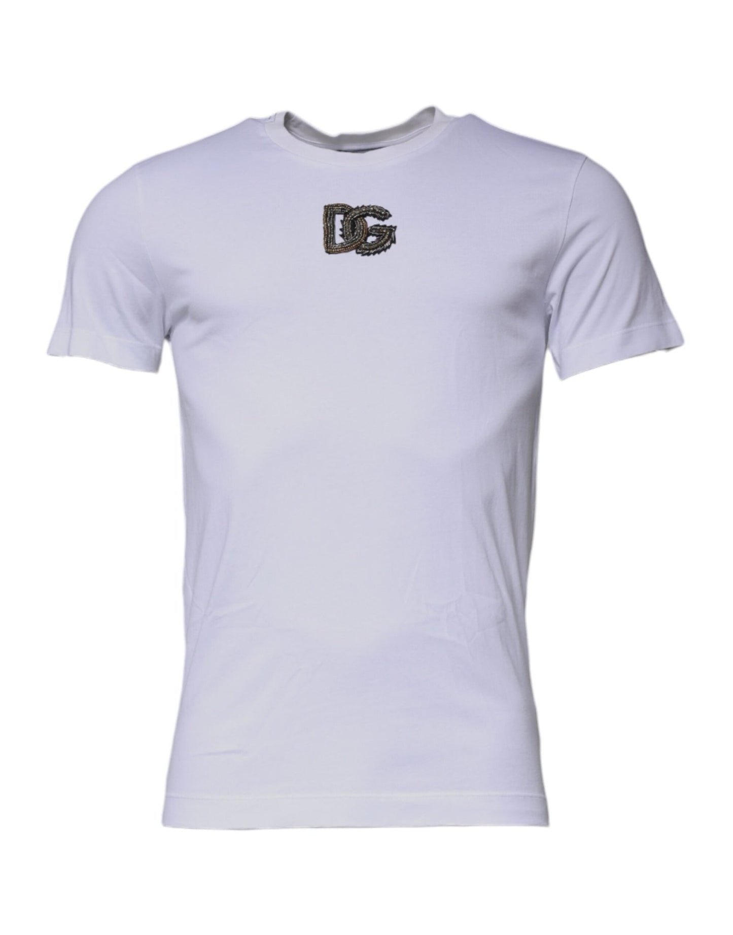 Dolce & Gabbana White DG Logo Cotton Crew Neck T-shirt – IT46 | S par Dolce & Gabbana | Disponible sur Sandy Store ByNet
