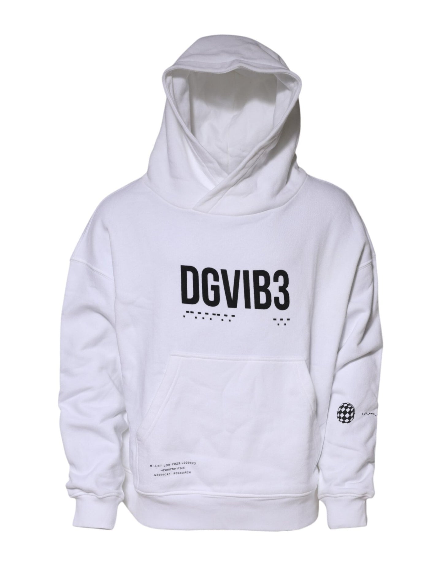 Dolce & Gabbana White DG Vib3 Hooded Men Sweatshirt Sweater – IT48 | M par Dolce & Gabbana | Disponible sur Sandy Store ByNet