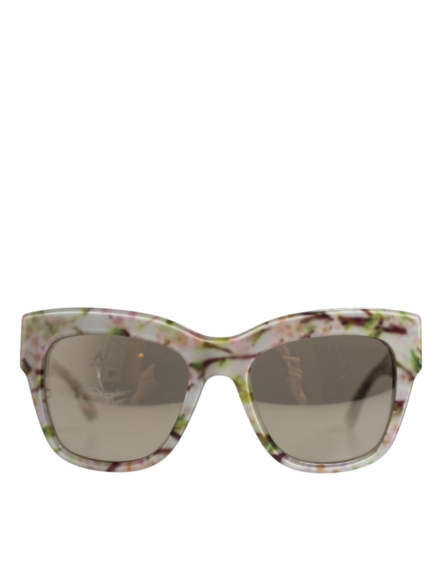 Dolce & Gabbana White DG4231F Floral Acetate Rectangle Shades Sunglasses – par Dolce & Gabbana | Disponible sur Sandy Store ByNet
