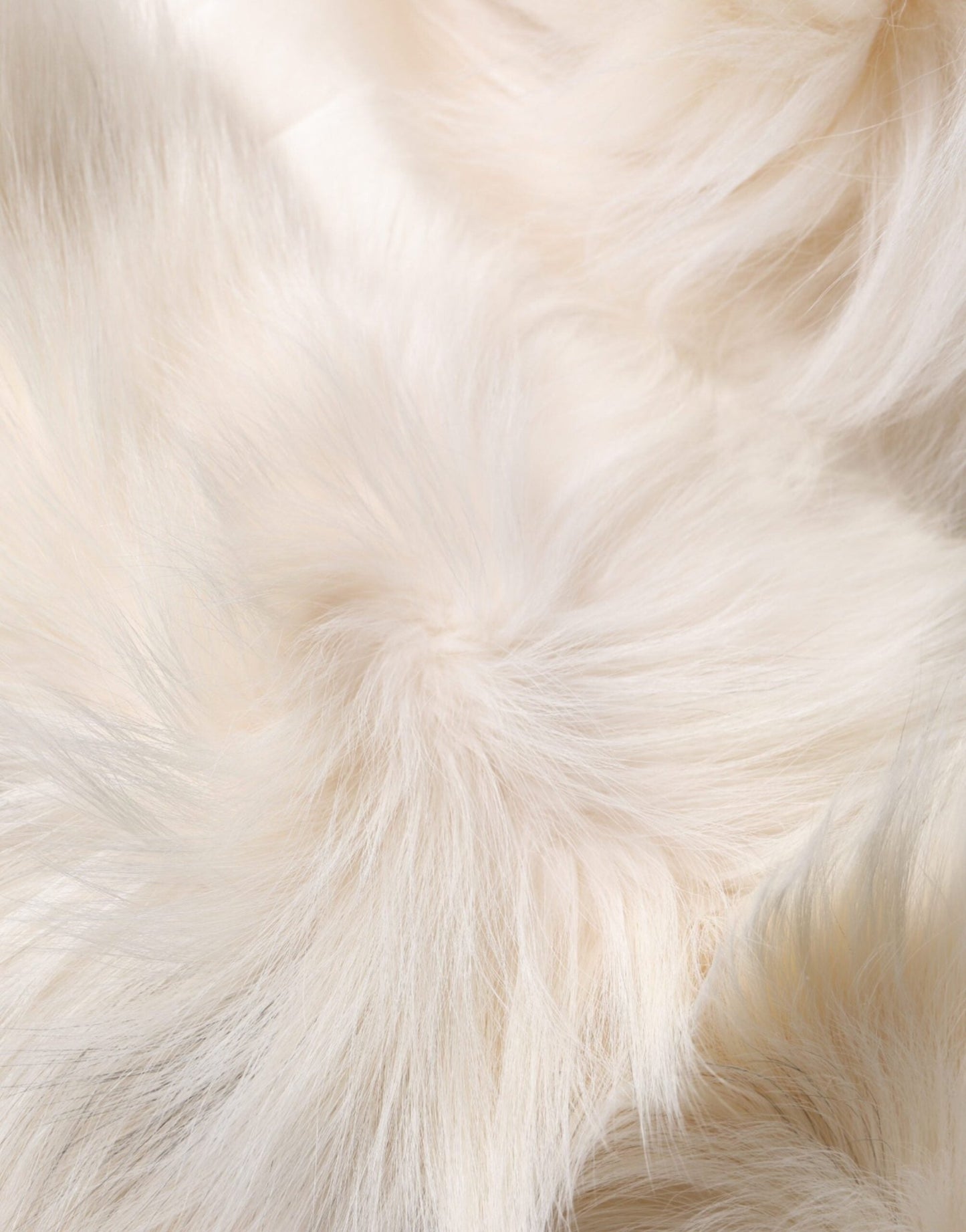 Dolce & Gabbana White Fox Fur Neck Wrap Warmer Winter Scarf - Sandy Store ByNet