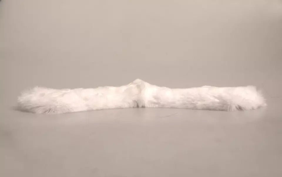 Dolce & Gabbana White Fur Shoulder Collar Wrap Shawl Scarf - Sandy Store ByNet