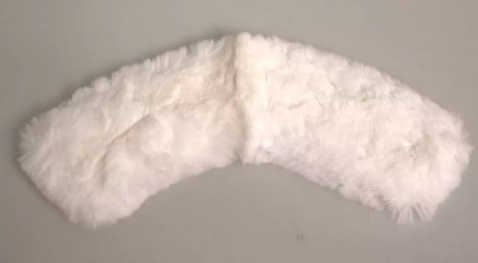 Dolce & Gabbana White Fur Shoulder Collar Wrap Shawl Scarf - Sandy Store ByNet