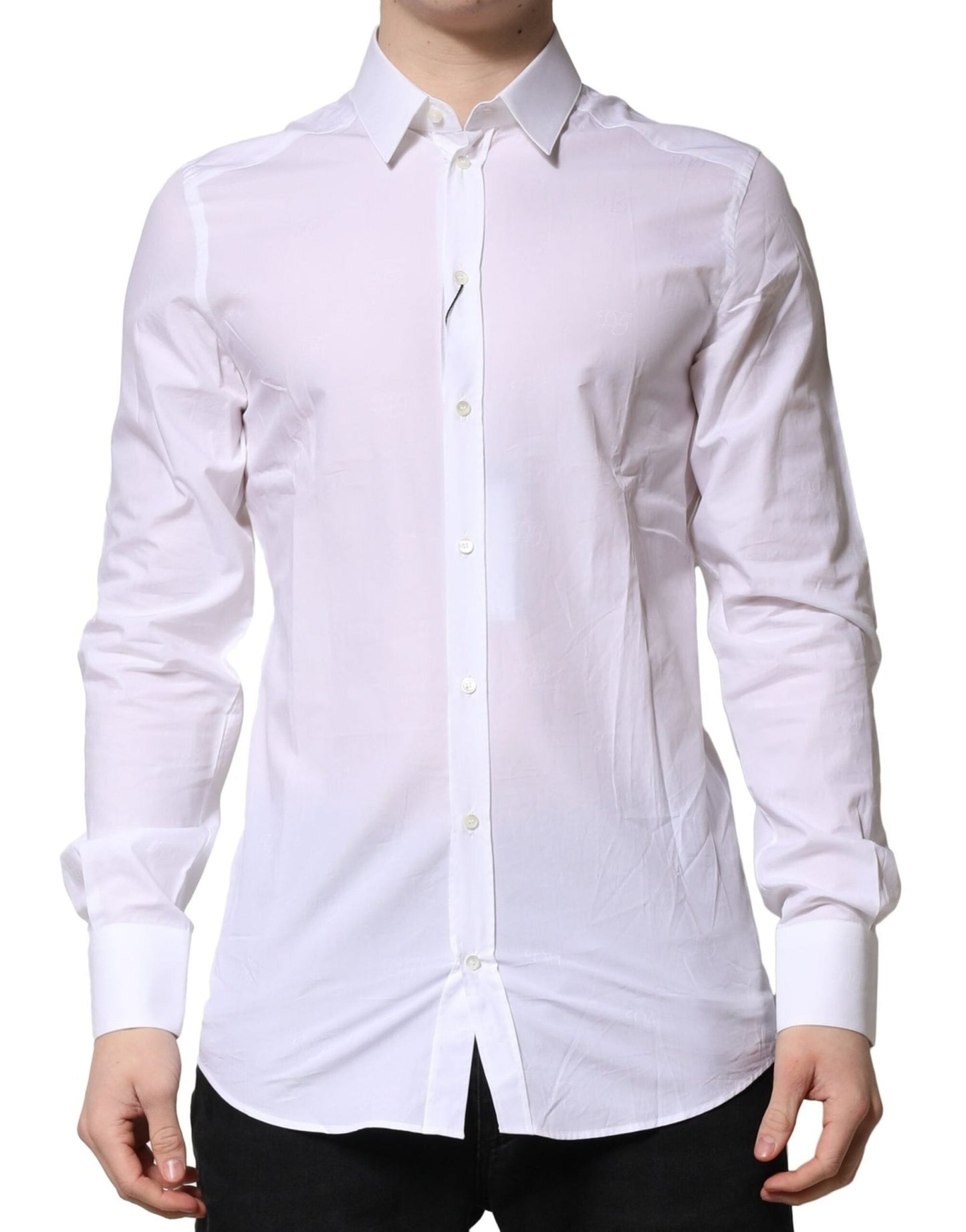 Dolce & Gabbana White GOLD Long Sleeves Dress Formal Shirt – IT40 | M par Dolce & Gabbana | Disponible sur Sandy Store ByNet