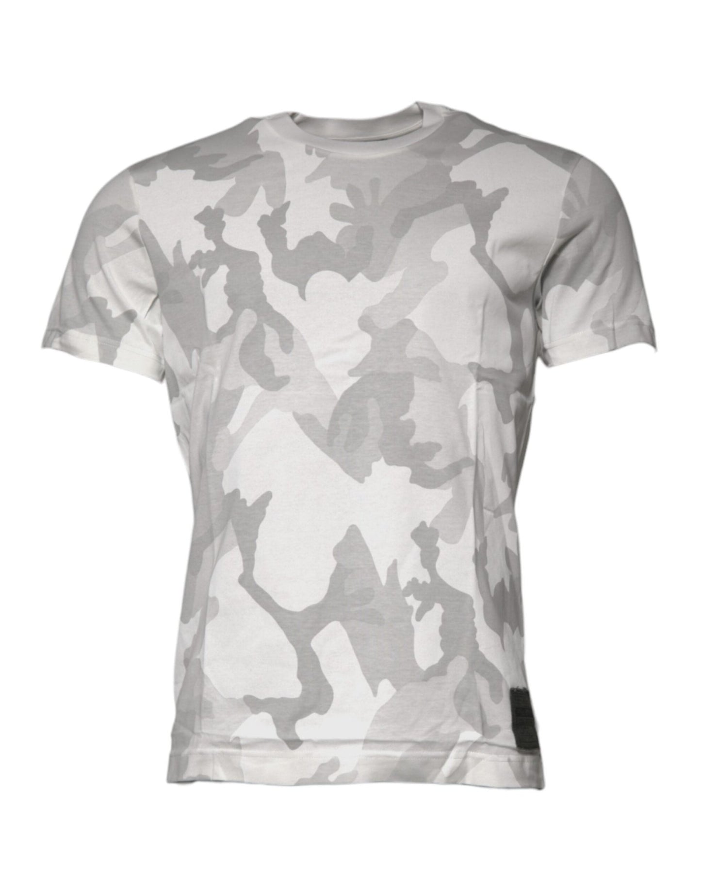 Dolce & Gabbana White Gray Camouflage Cotton Crew Neck T-shirt – IT44 | XS par Dolce & Gabbana | Disponible sur Sandy Store ByNet