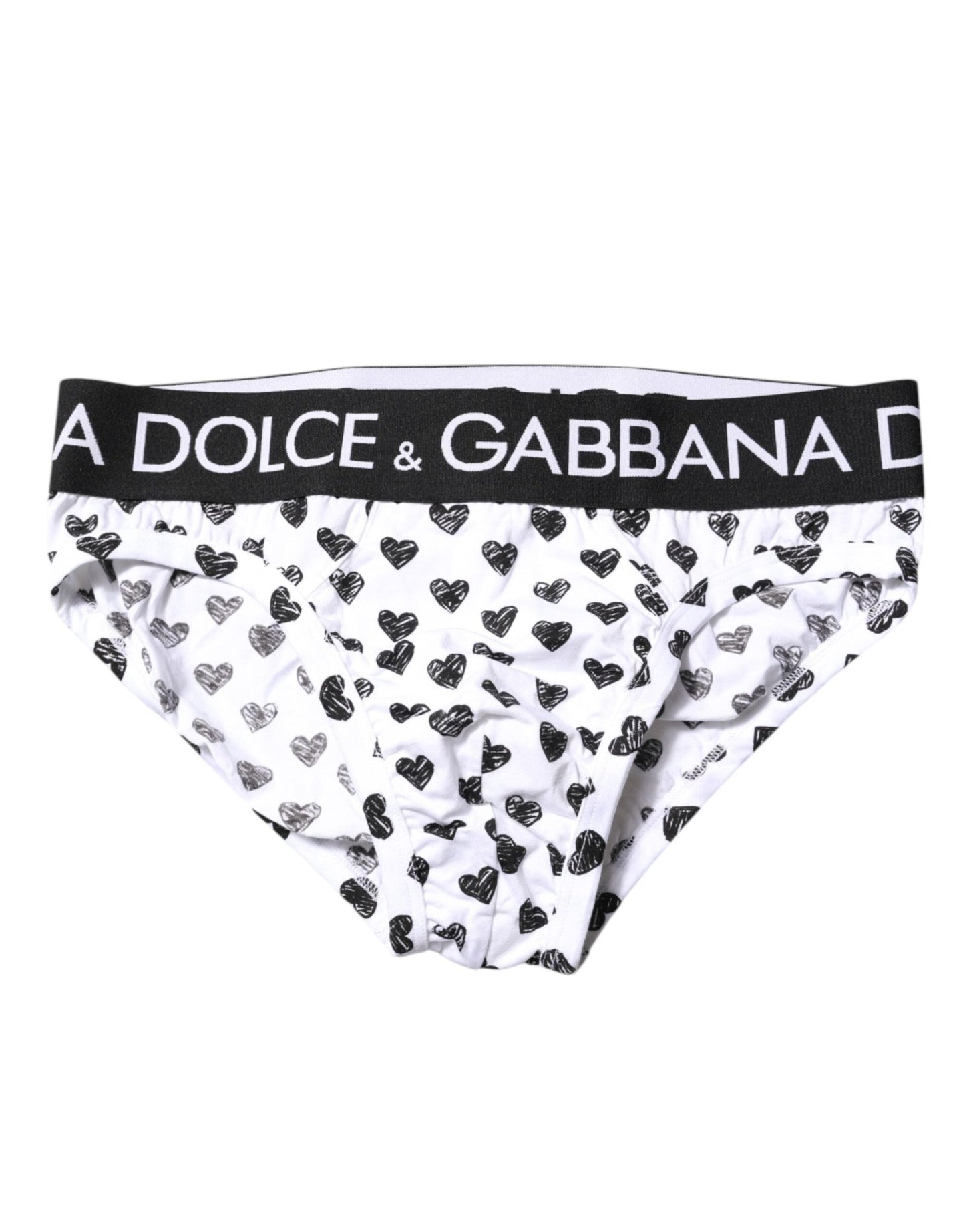 Dolce & Gabbana White Heart Printed Regular Brief Underwear – IT4 | S par Dolce & Gabbana | Disponible sur Sandy Store ByNet