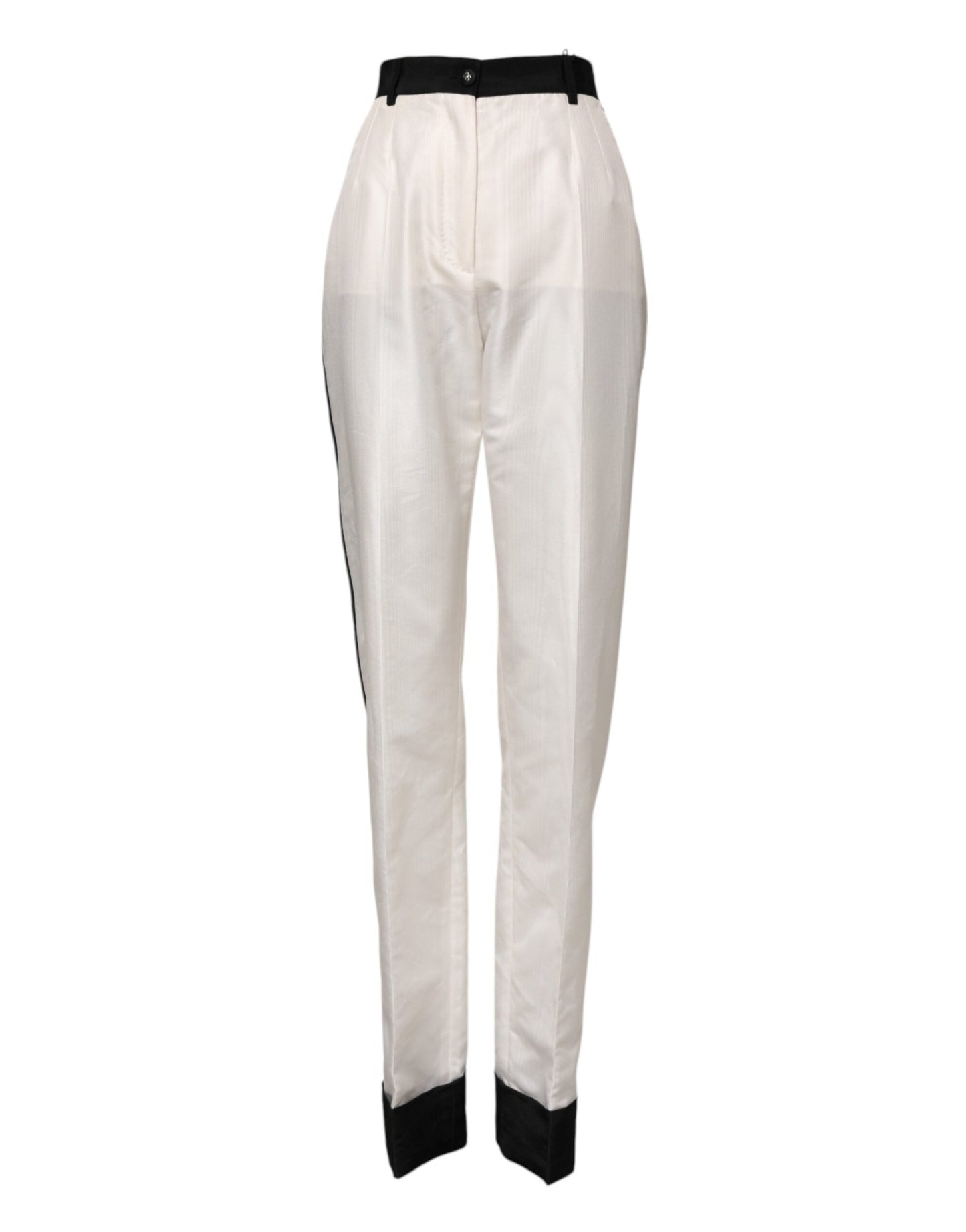 Dolce & Gabbana White High Waist Straight Dress Trouser Pants – IT40|S par Dolce & Gabbana | Disponible sur Sandy Store ByNet
