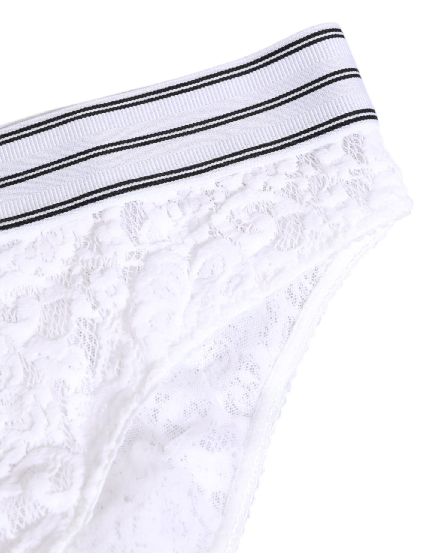 Dolce & Gabbana White Lace Slip Brief Logo Waistband Underwear – IT1 | XS par Dolce & Gabbana | Disponible sur Sandy Store ByNet