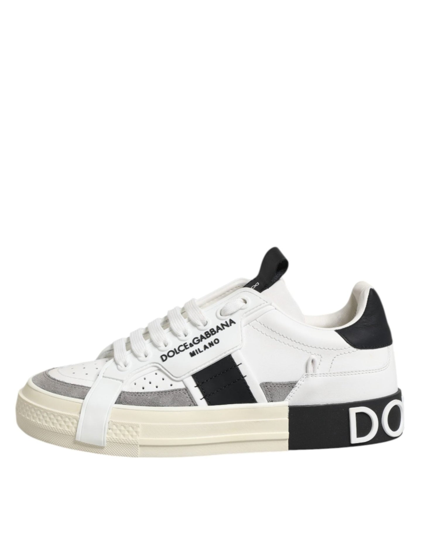 Dolce & Gabbana White Leather Custom 2.Zero Sneakers Shoes – EU40/US9.5 par Dolce & Gabbana | Disponible sur Sandy Store ByNet