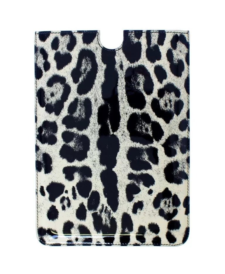 Dolce & Gabbana White Leopard Pattern Leather eBook Cover Tablet Case – par Dolce & Gabbana | Disponible sur Sandy Store ByNet