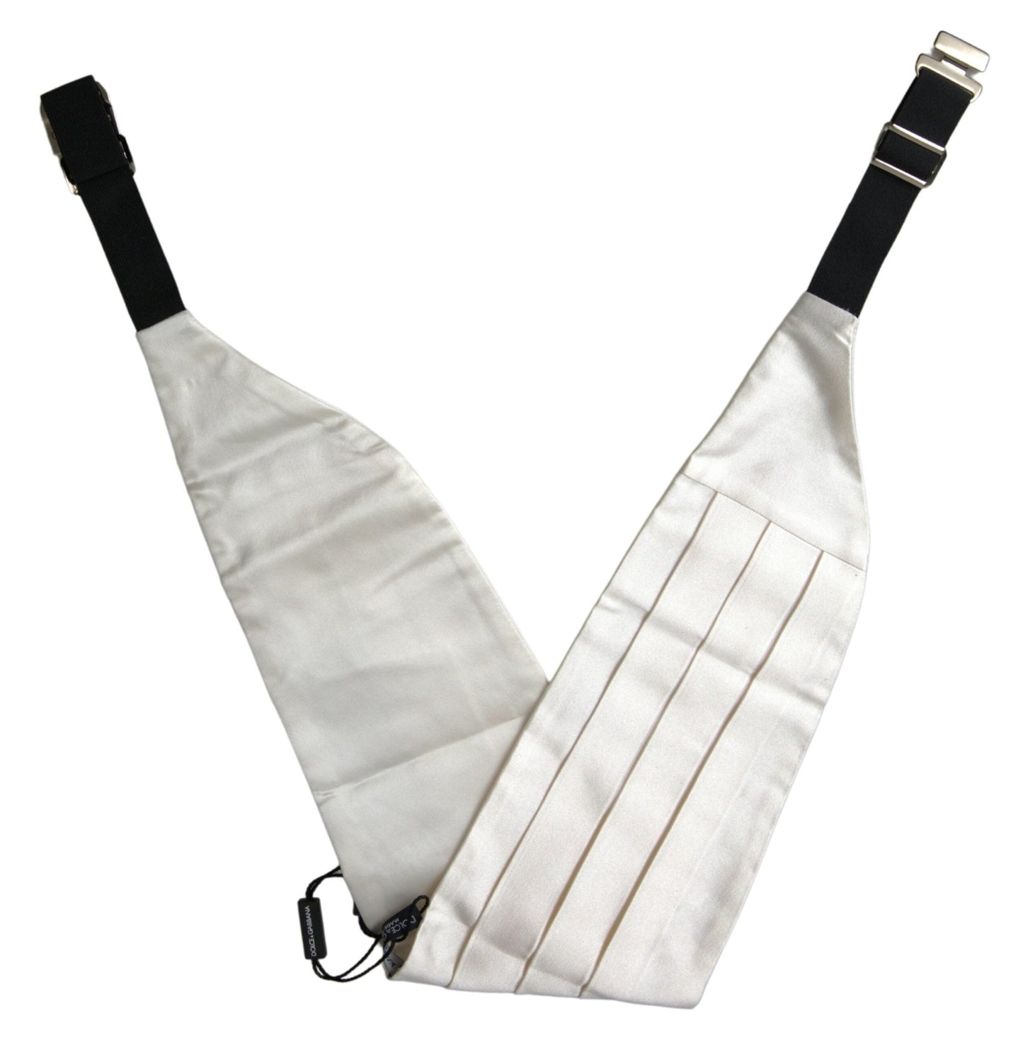Dolce & Gabbana White Men Wide Waist Silk Belt Cummerbund – IT48 | M par Dolce & Gabbana | Disponible sur Sandy Store ByNet