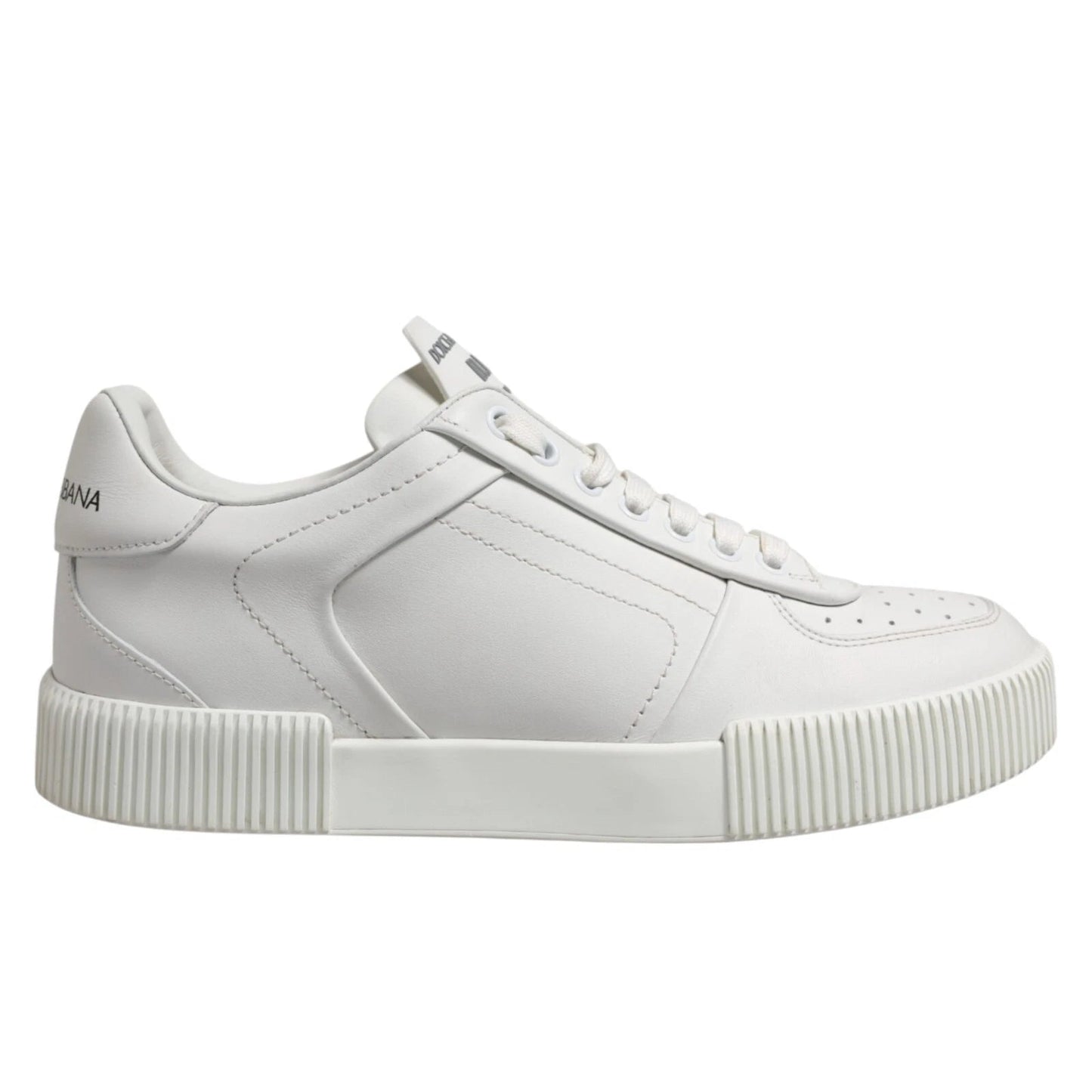 Dolce & Gabbana White Miami Leather Low Top Men Sneakers Shoes – EU40/US7 par Dolce & Gabbana | Disponible sur Sandy Store ByNet