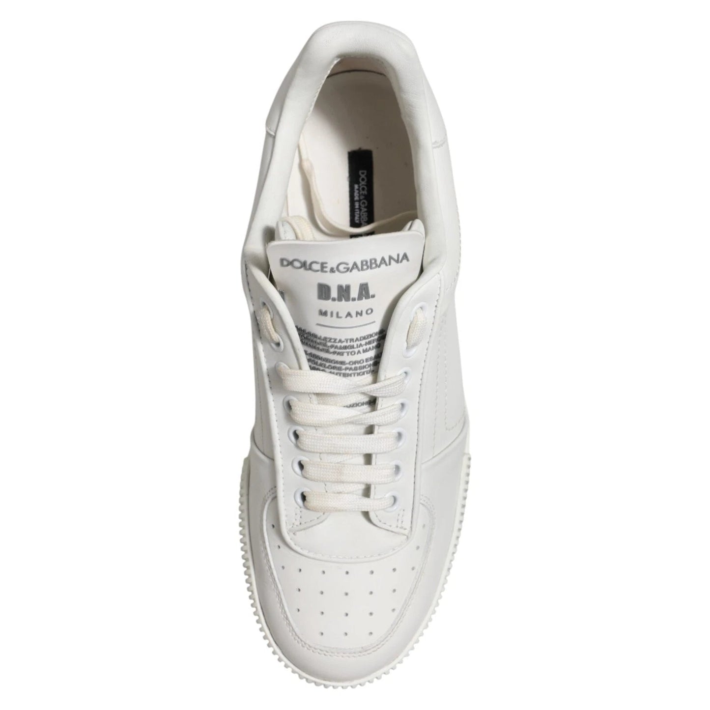 Dolce & Gabbana White Miami Leather Low Top Men Sneakers Shoes – EU40/US7 par Dolce & Gabbana | Disponible sur Sandy Store ByNet