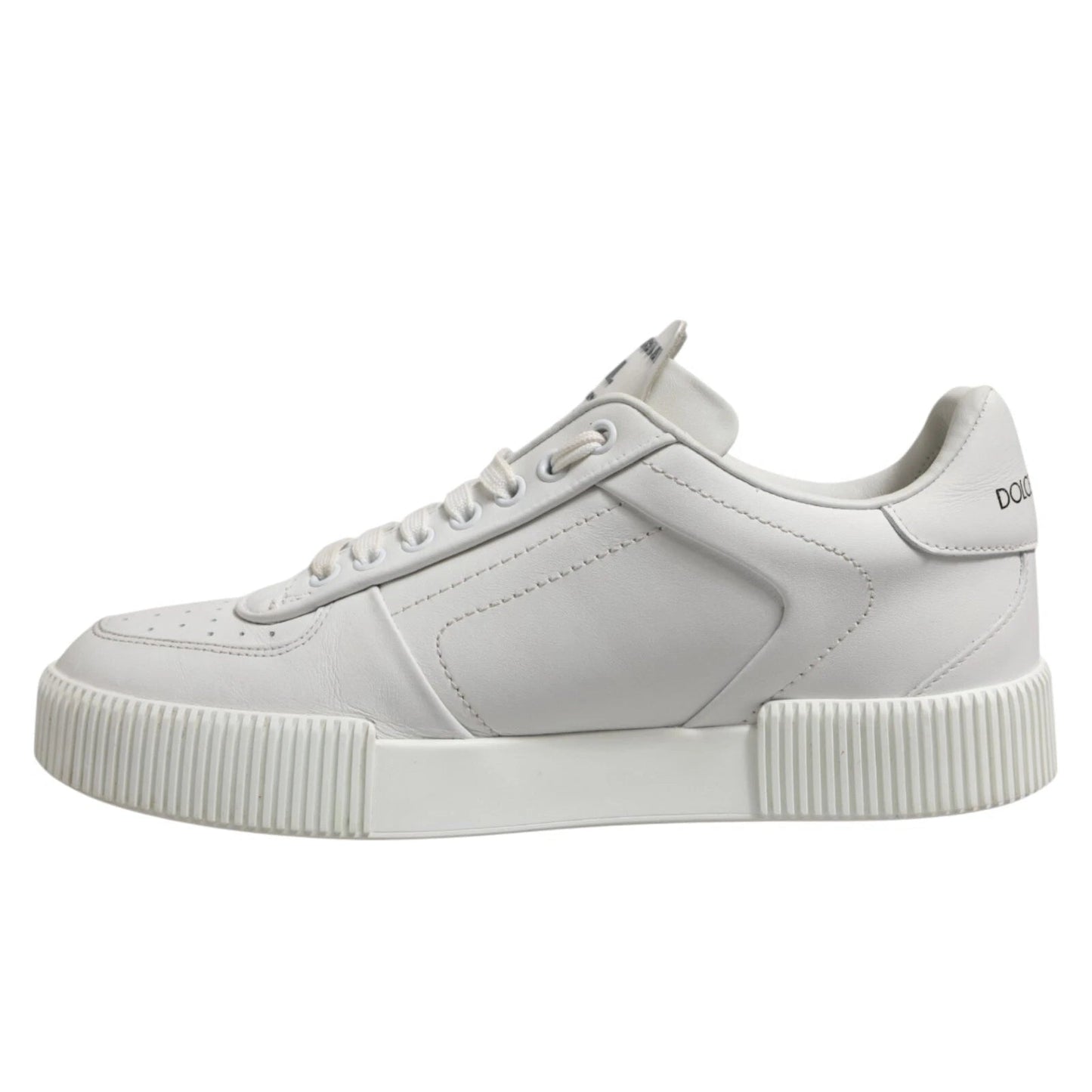 Dolce & Gabbana White Miami Leather Low Top Men Sneakers Shoes – EU40/US7 par Dolce & Gabbana | Disponible sur Sandy Store ByNet