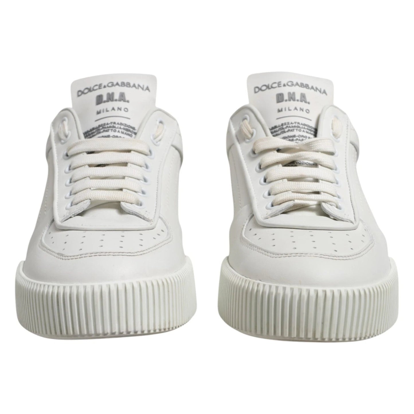Dolce & Gabbana White Miami Leather Low Top Men Sneakers Shoes – EU40/US7 par Dolce & Gabbana | Disponible sur Sandy Store ByNet