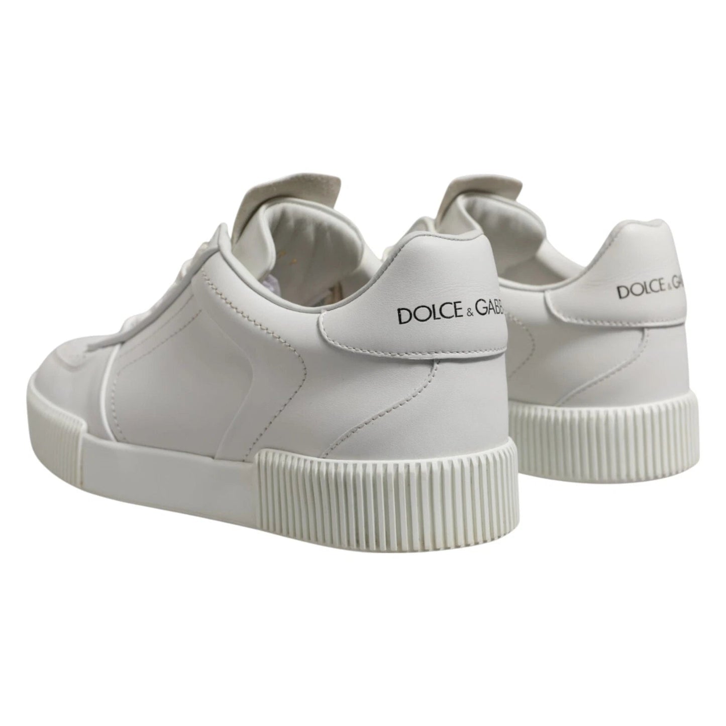 Dolce & Gabbana White Miami Leather Low Top Men Sneakers Shoes – EU40/US7 par Dolce & Gabbana | Disponible sur Sandy Store ByNet