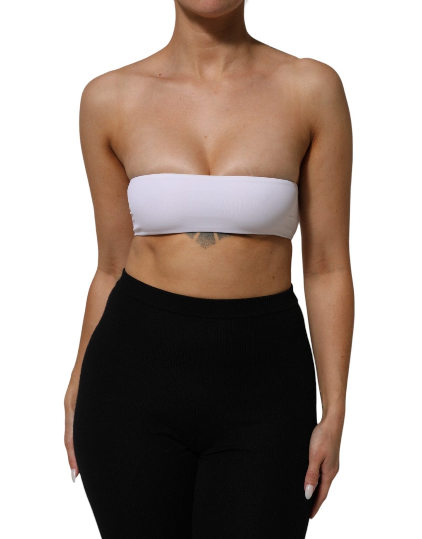 Dolce & Gabbana White Nylon Blend Bandeau Strapless Tube Top – IT40|S par Dolce & Gabbana | Disponible sur Sandy Store ByNet