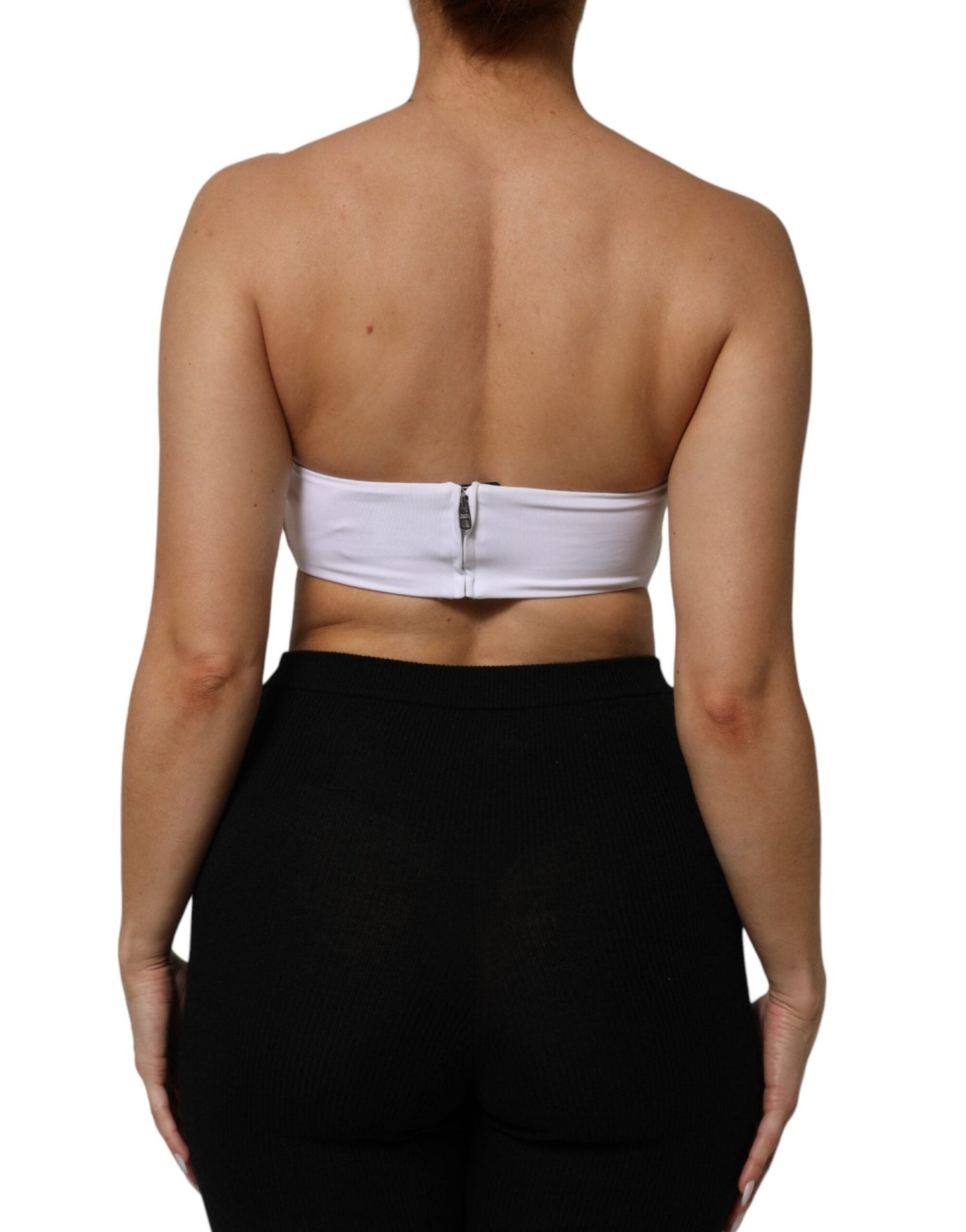 Dolce & Gabbana White Nylon Blend Bandeau Strapless Tube Top – IT40|S par Dolce & Gabbana | Disponible sur Sandy Store ByNet