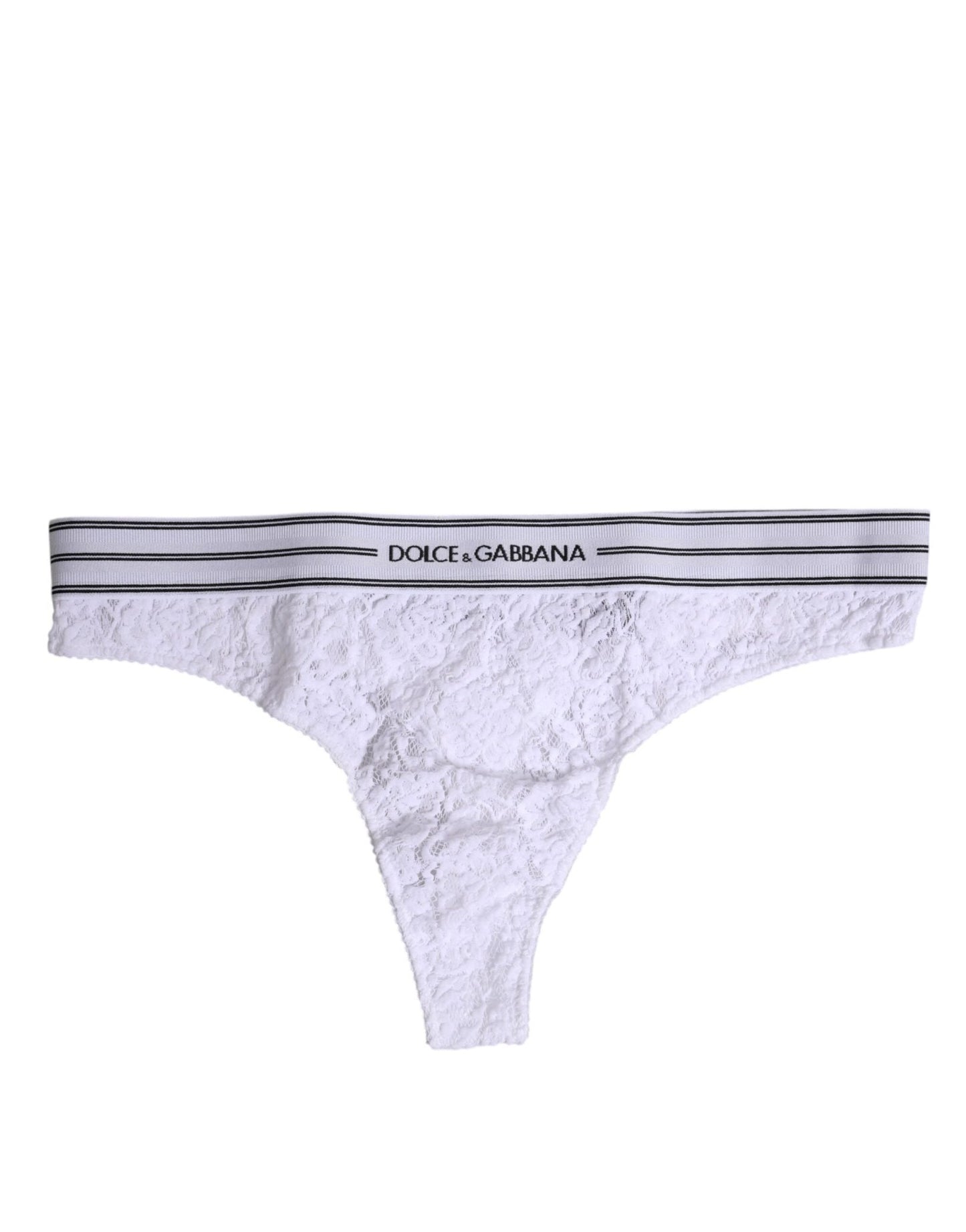 Dolce & Gabbana White Nylon Floral Lace Bottom Panty Underwear – IT3 | M par Dolce & Gabbana | Disponible sur Sandy Store ByNet