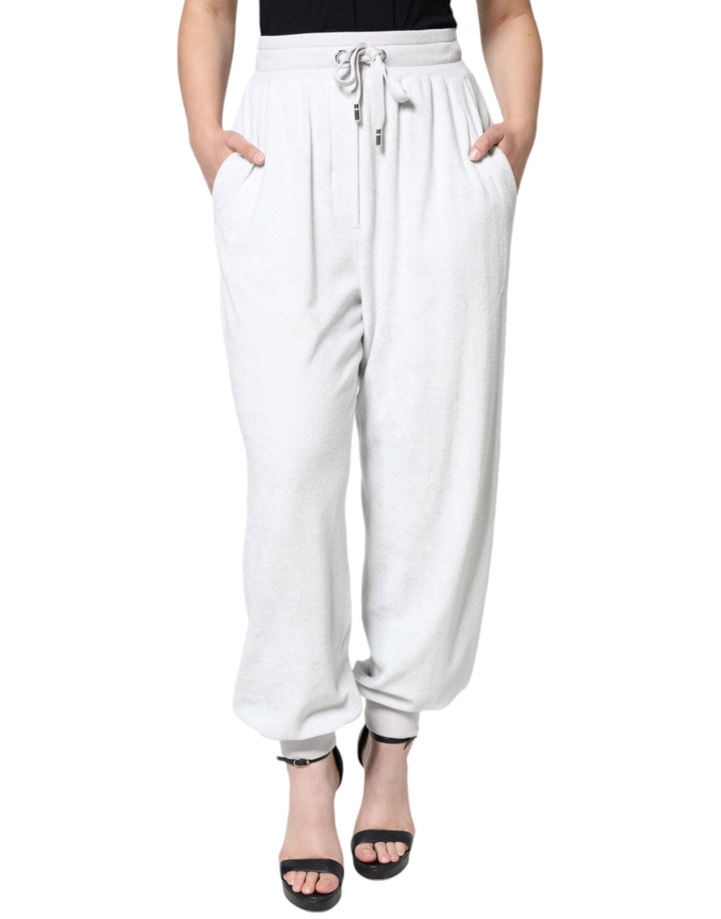 Dolce & Gabbana White Nylon Jogger Sweatpants Pants – IT40|S par Dolce & Gabbana | Disponible sur Sandy Store ByNet