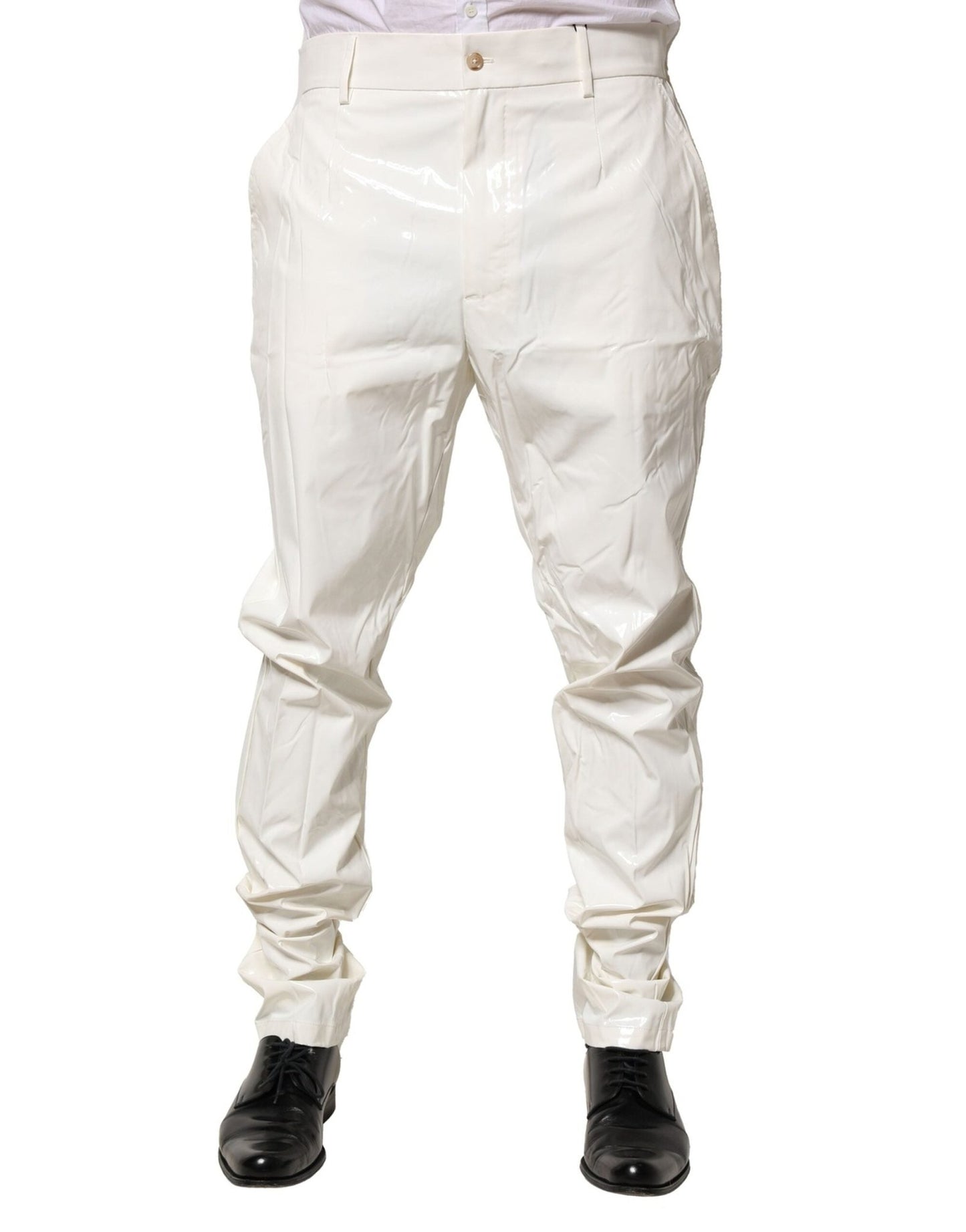 Dolce & Gabbana White Nylon Tapered Dress Men Pants – IT46 | S par Dolce & Gabbana | Disponible sur Sandy Store ByNet