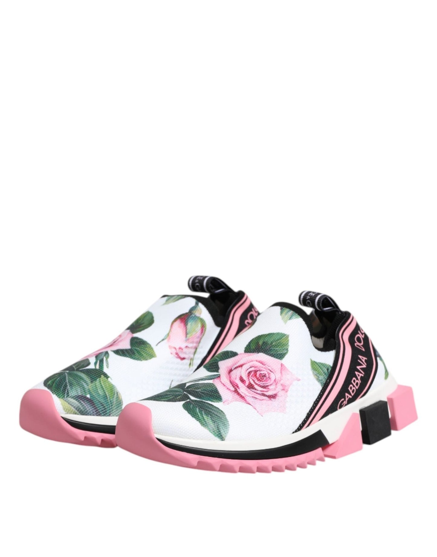 Dolce & Gabbana White Rose Print Sorrento Sneakers Shoes – EU35.5/US5 par Dolce & Gabbana | Disponible sur Sandy Store ByNet