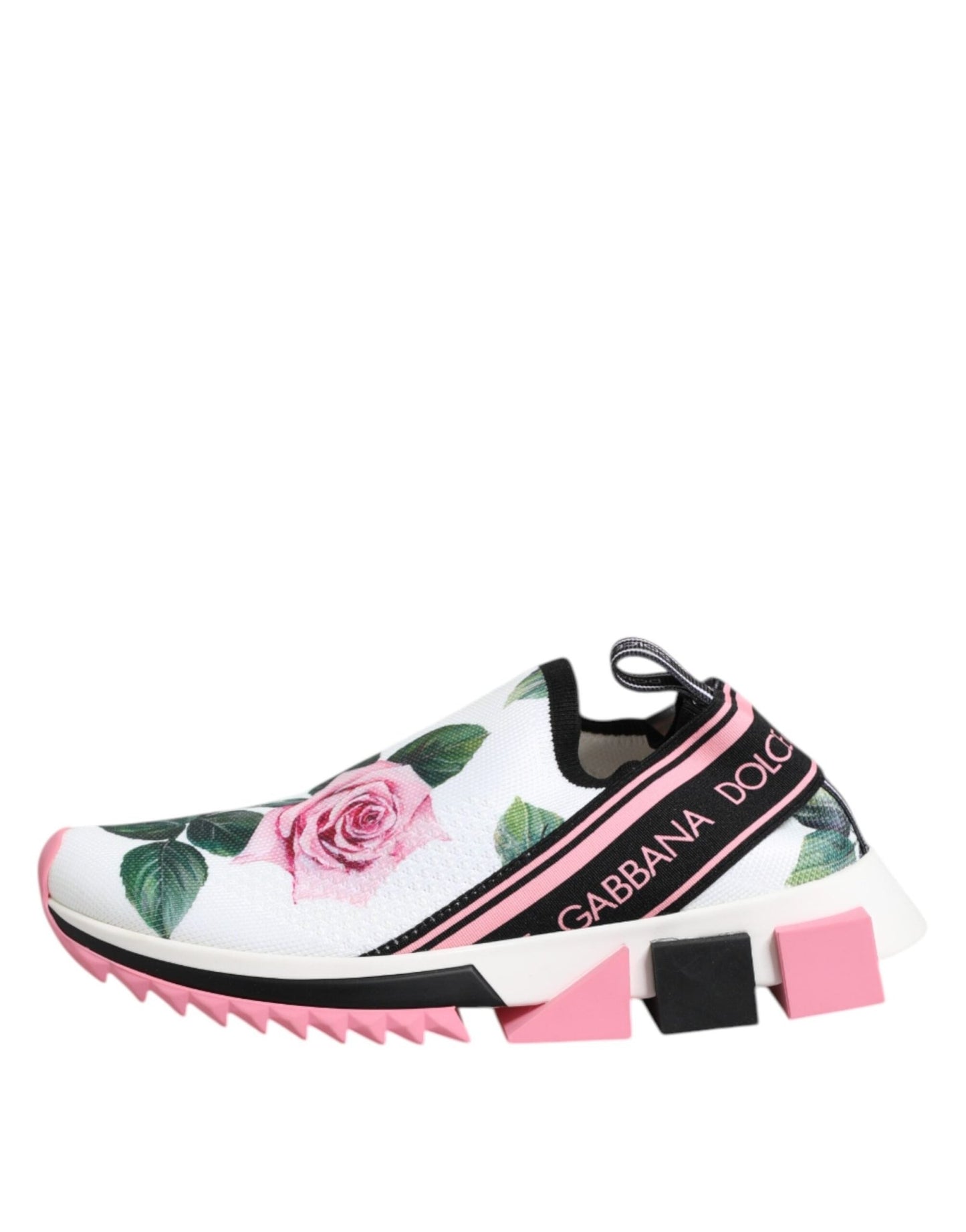 Dolce & Gabbana White Rose Print Sorrento Sneakers Shoes – EU35.5/US5 par Dolce & Gabbana | Disponible sur Sandy Store ByNet