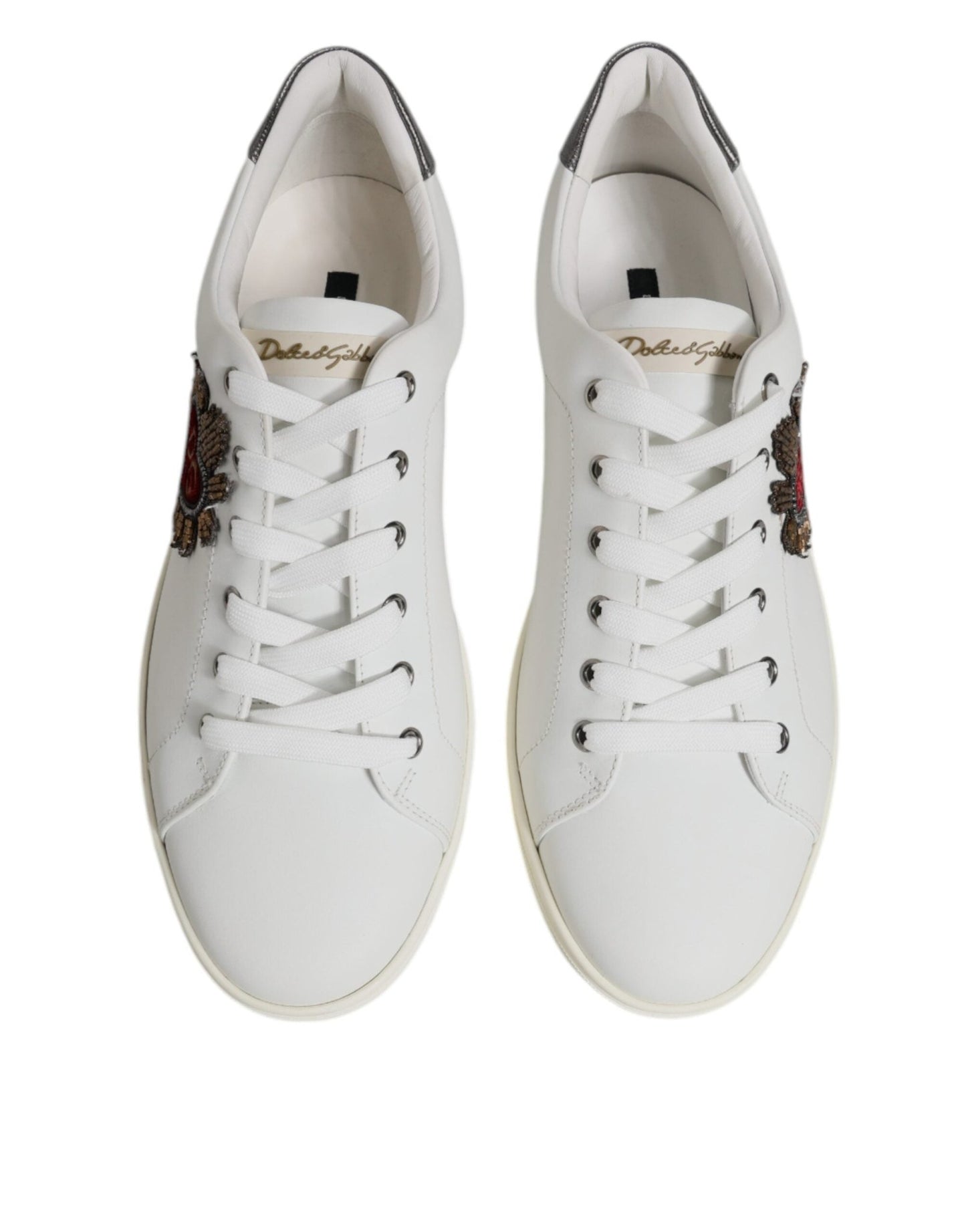 Dolce & Gabbana White Sacred Heart Men Low Top Sneakers Shoes – EU39/US6 par Dolce & Gabbana | Disponible sur Sandy Store ByNet
