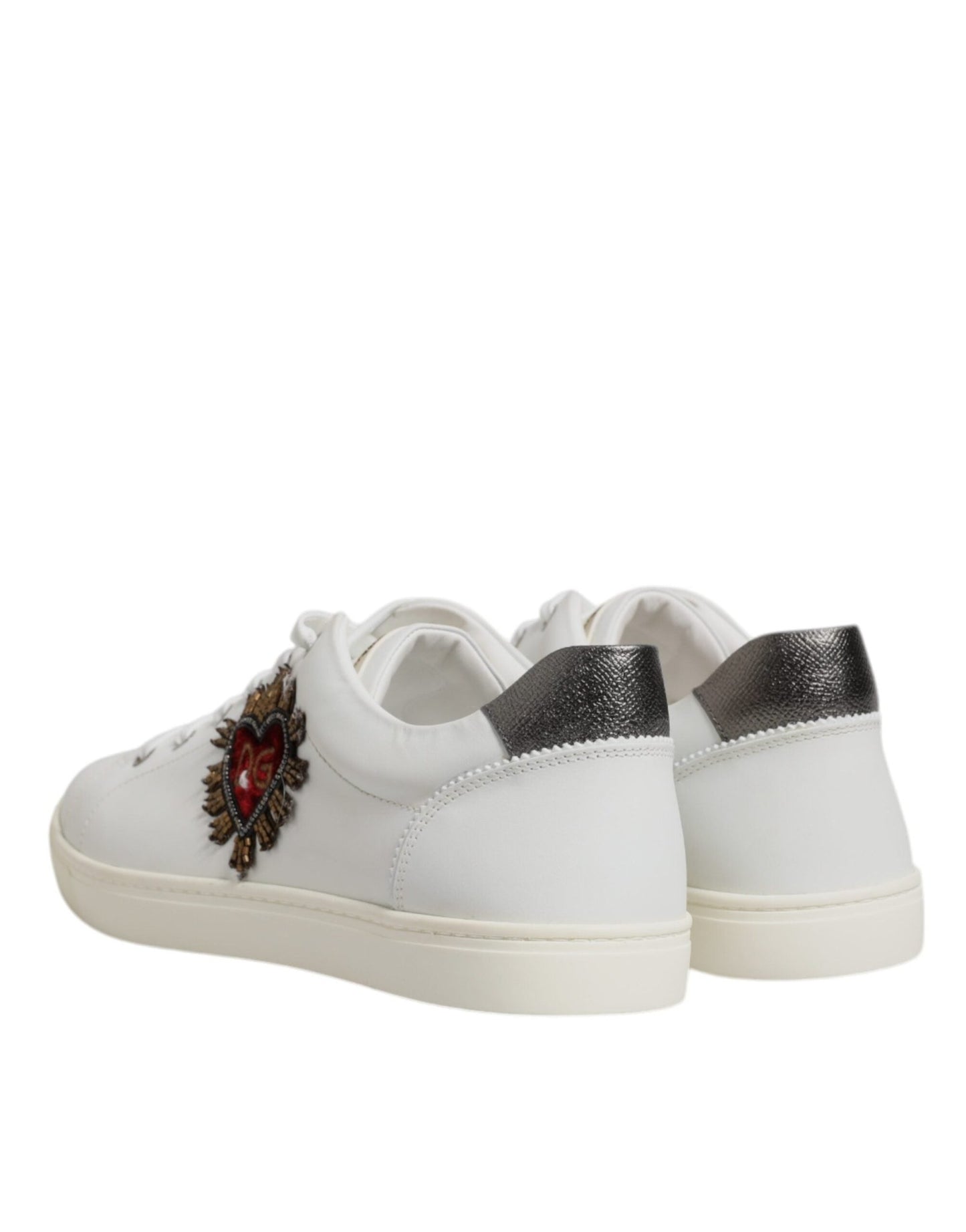 Dolce & Gabbana White Sacred Heart Men Low Top Sneakers Shoes – EU39/US6 par Dolce & Gabbana | Disponible sur Sandy Store ByNet