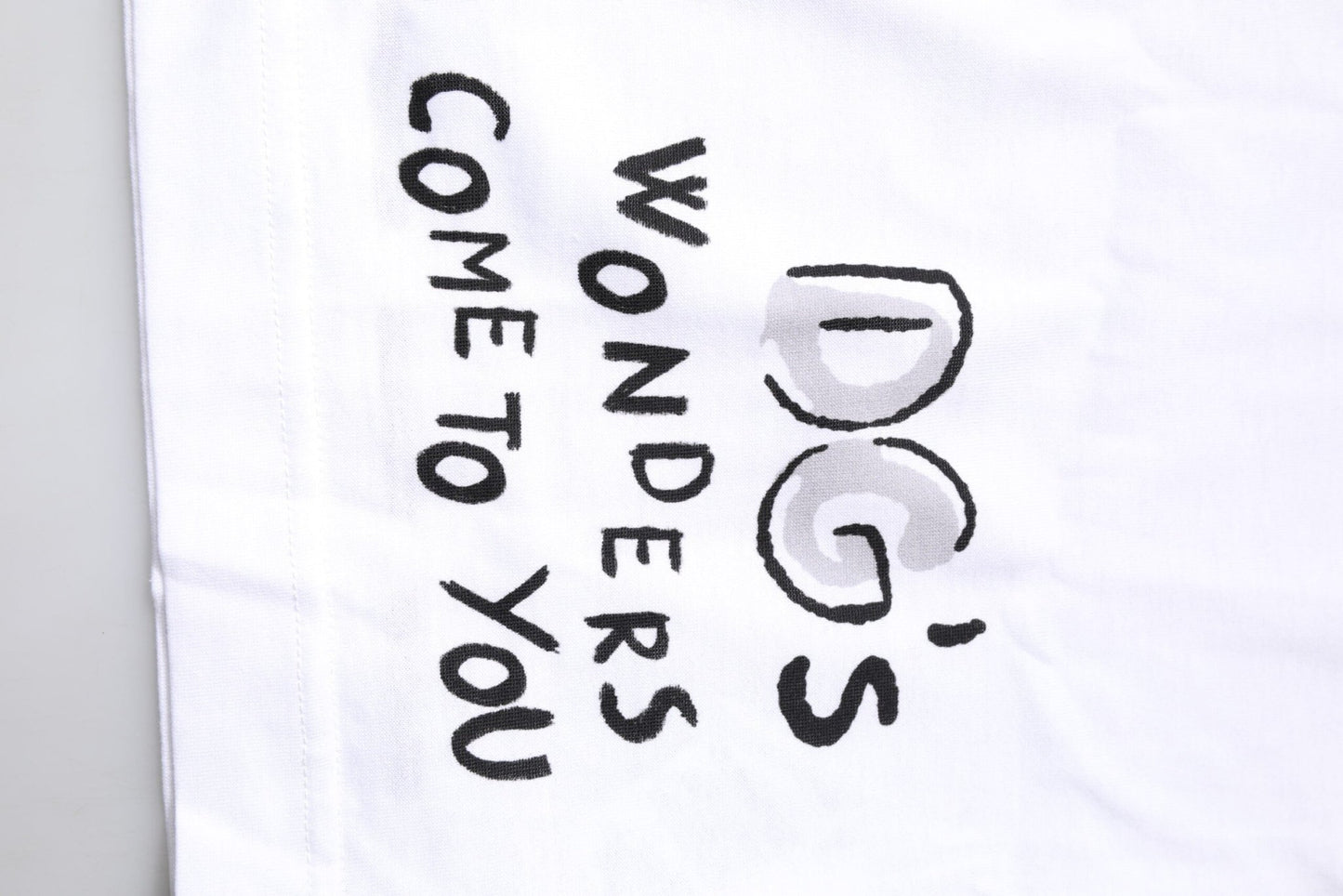 Dolce & Gabbana White Short - Sleeved Printed Jersey T-shirt - Sandy Store ByNet