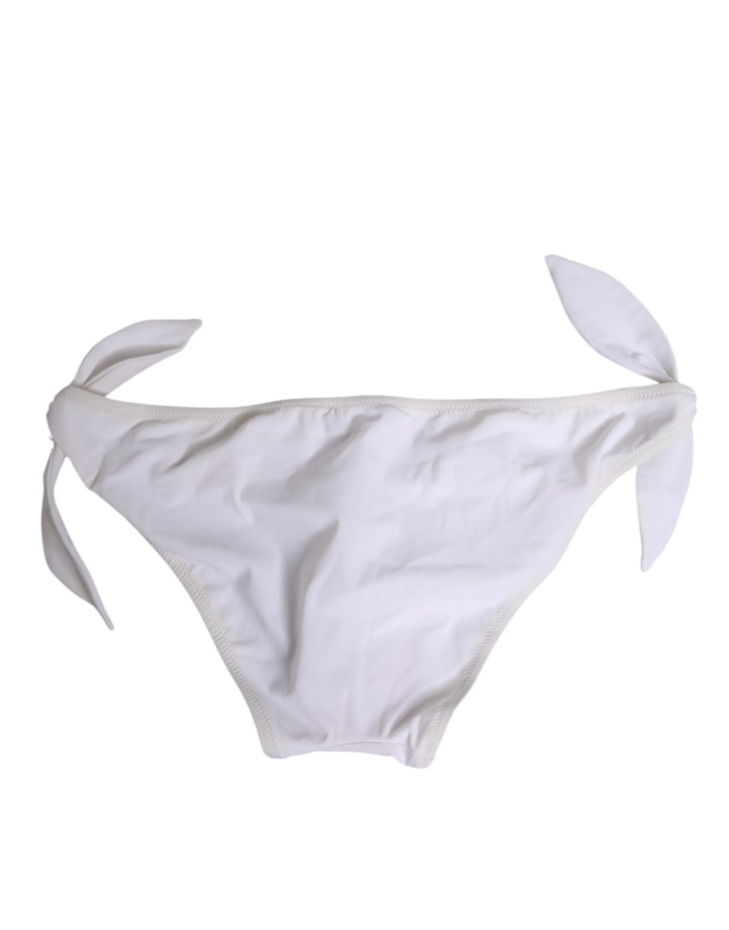 Dolce & Gabbana White Side Tie Logo Bikini Bottom Underwear – IT2 | S par Dolce & Gabbana | Disponible sur Sandy Store ByNet