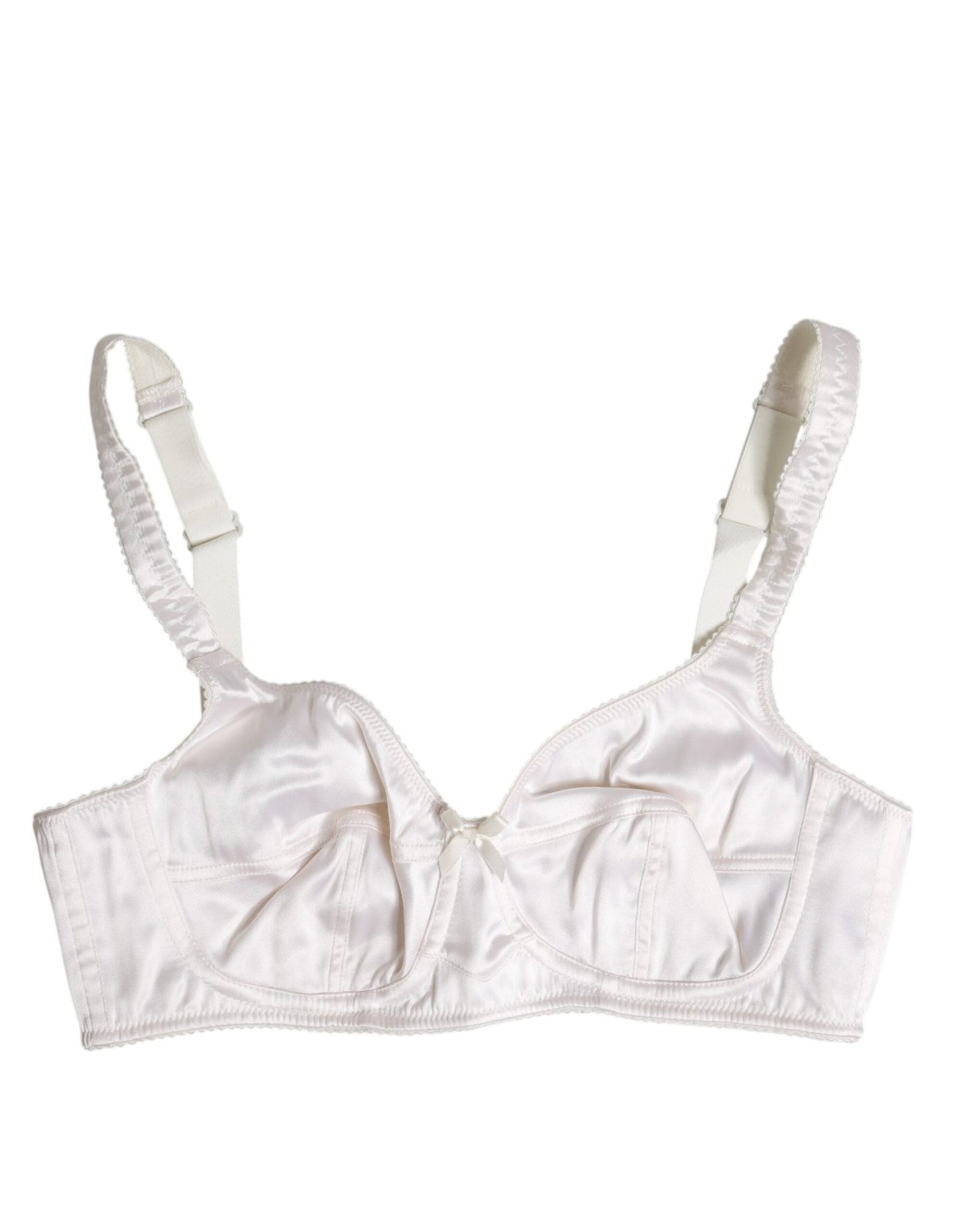 Dolce & Gabbana White Silk Balconette Non Wire Bra Underwear – IT2 | S par Dolce & Gabbana | Disponible sur Sandy Store ByNet