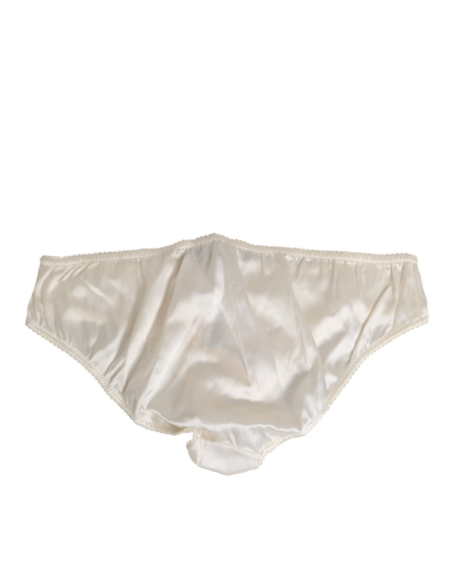 Dolce & Gabbana White Silk Satin Lingerie Panty Underwear – IT2 | S par Dolce & Gabbana | Disponible sur Sandy Store ByNet