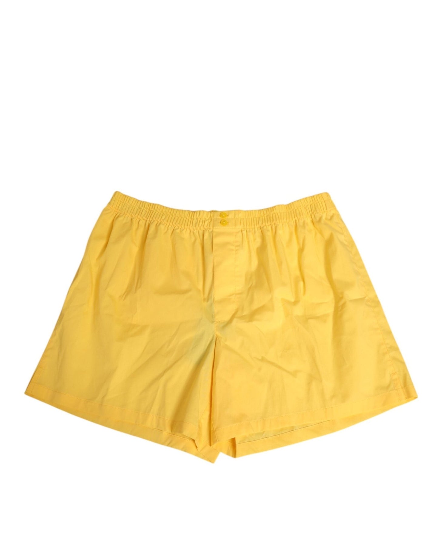 Dolce & Gabbana Yellow Cotton Elastic Waistband Short Swimwear – IT4 | S par Dolce & Gabbana | Disponible sur Sandy Store ByNet