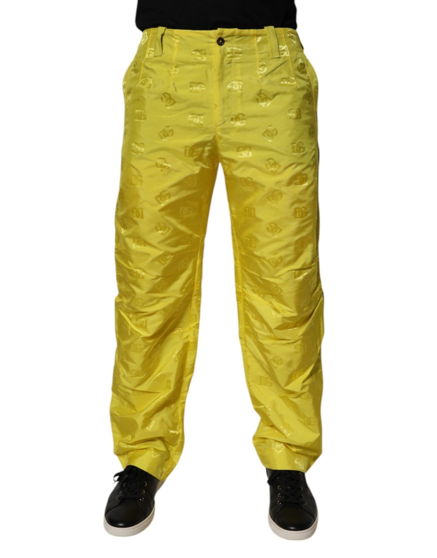 Dolce & Gabbana Yellow DG Monogram Polyester Straight Pants – IT48 | M par Dolce & Gabbana | Disponible sur Sandy Store ByNet