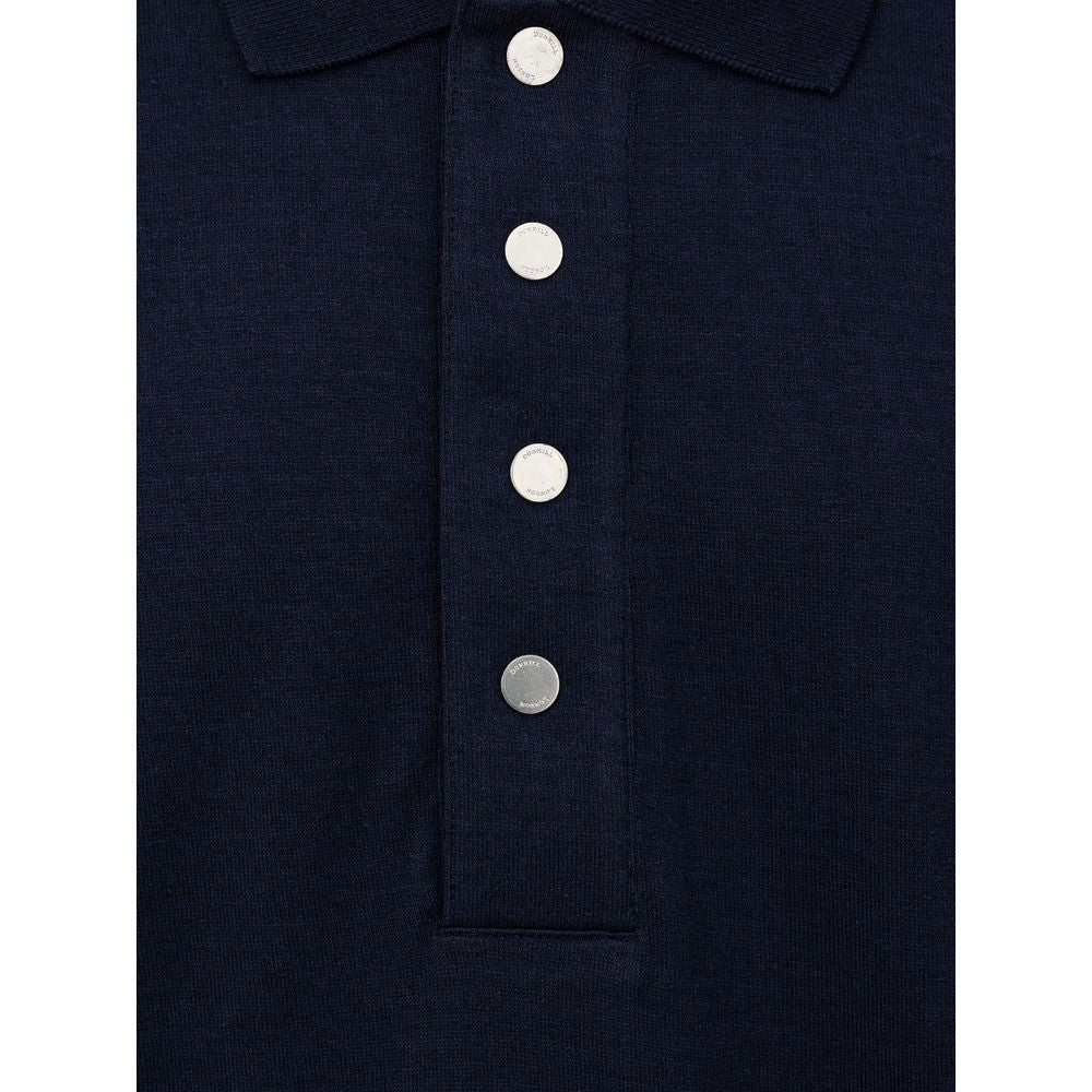 Dunhill Blue Cashmere Polo Shirt - Sandy Store ByNet