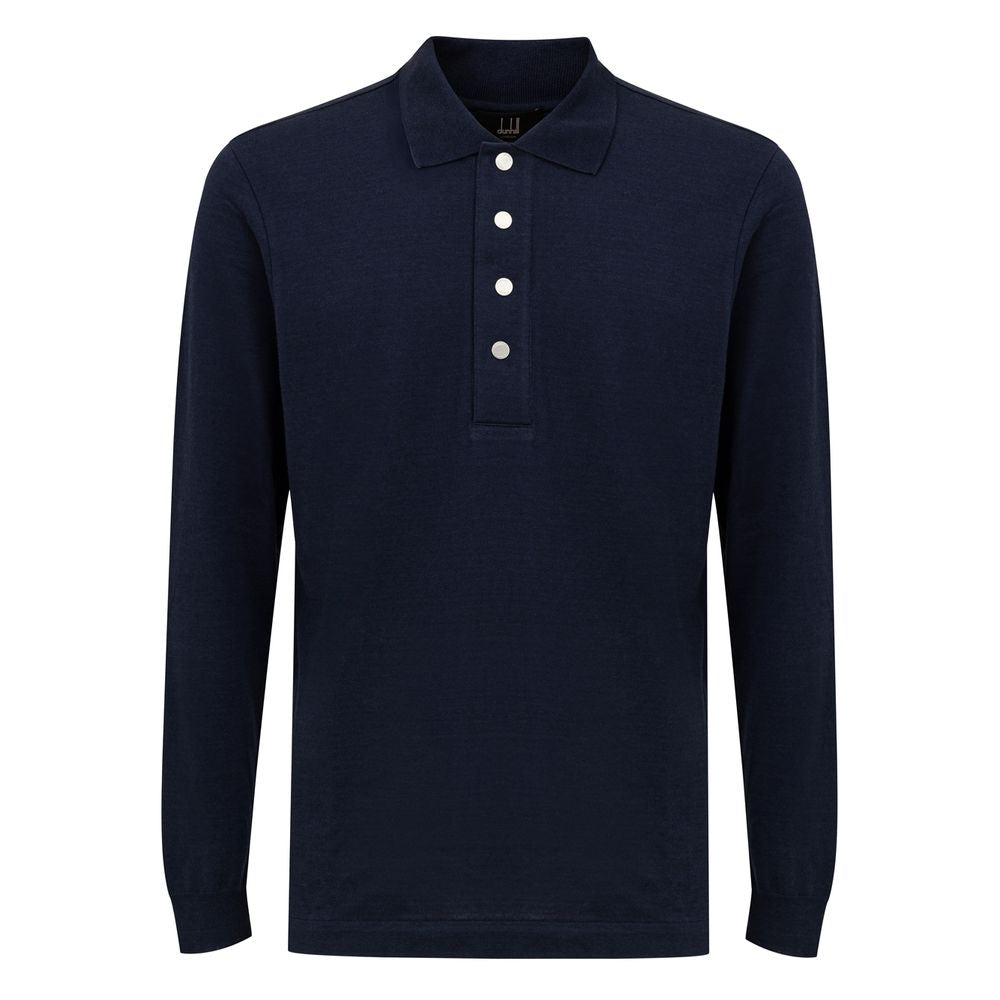 Dunhill Blue Cashmere Polo Shirt - Sandy Store ByNet