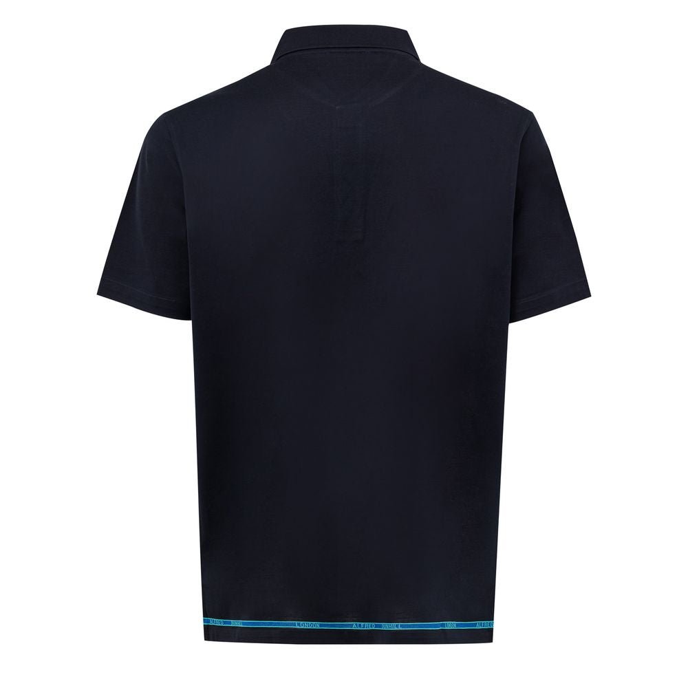 Dunhill Blue Cotton Polo Shirt - Sandy Store ByNet