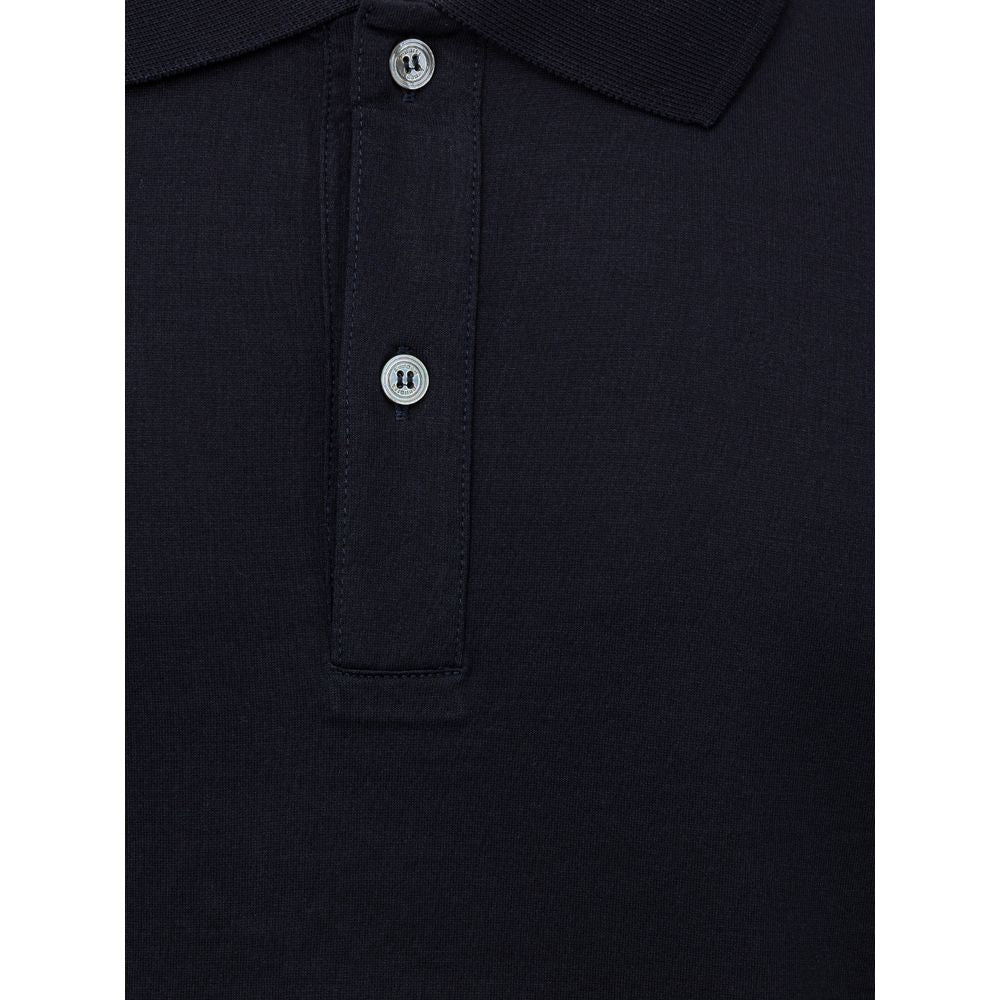 Dunhill Blue Cotton Polo Shirt - Sandy Store ByNet