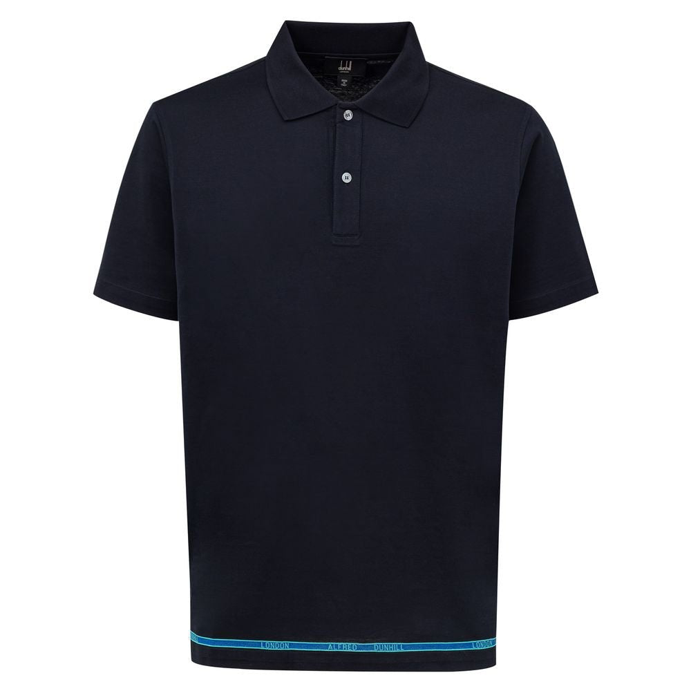 Dunhill Blue Cotton Polo Shirt - Sandy Store ByNet
