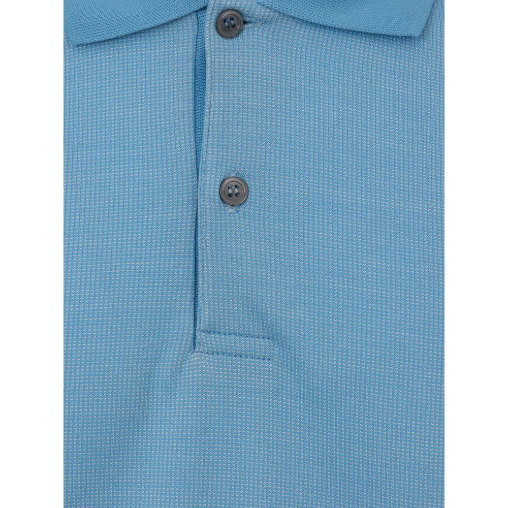 Dunhill Light Blue Cotton Polo Shirt - Sandy Store ByNet