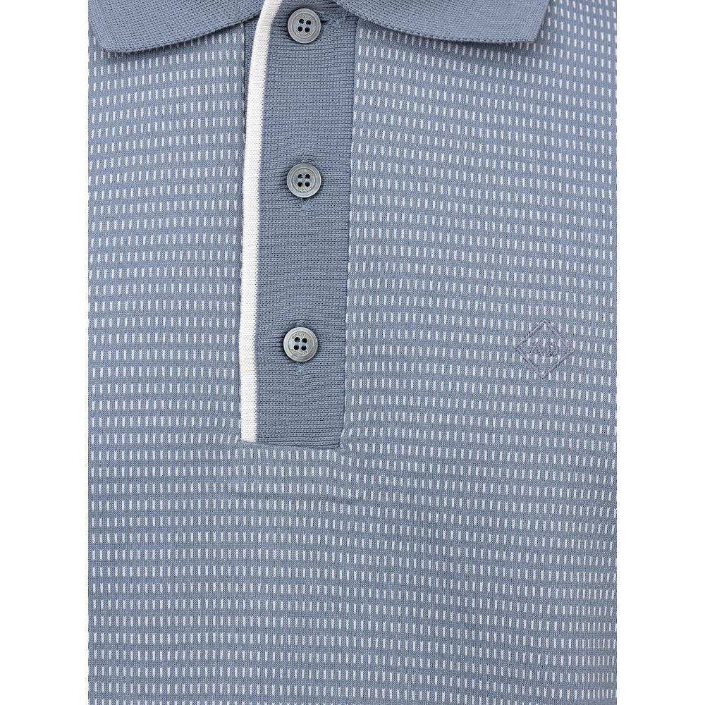 Dunhill Light Blue Cotton Polo Shirt - Sandy Store ByNet