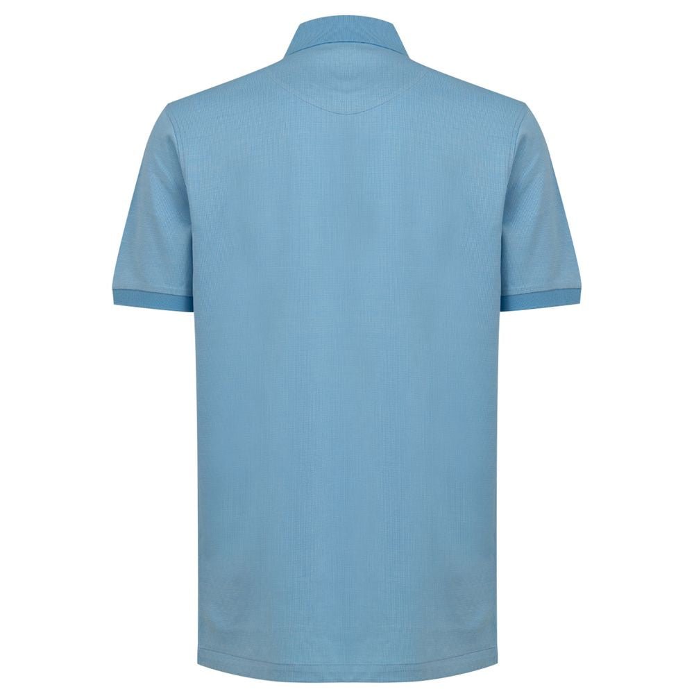 Dunhill Light Blue Cotton Polo Shirt - Sandy Store ByNet